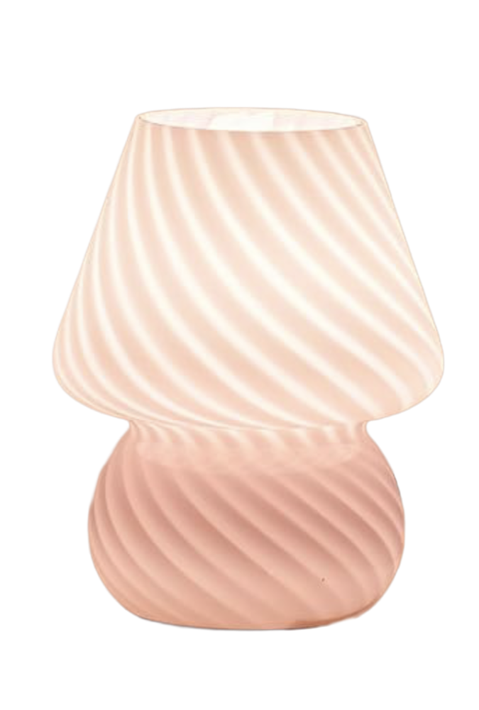 Pink Striped Mushroom Lamp ($30)