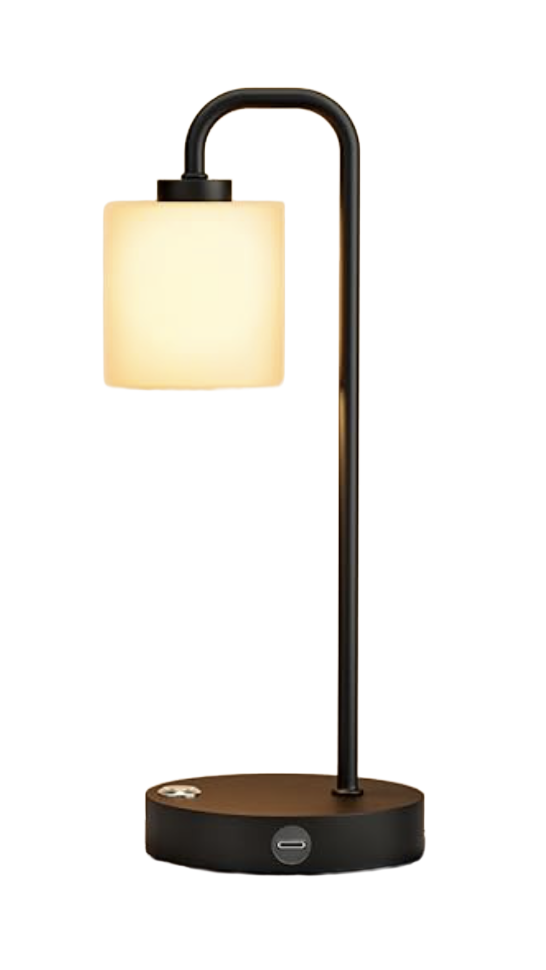 Glass &amp; Aluminum LED Lamp ($34)
