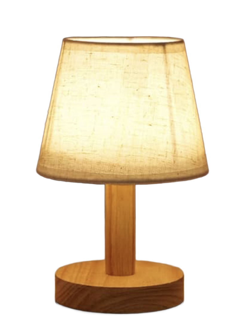 Wooden &amp; Linen Lamp ($16)