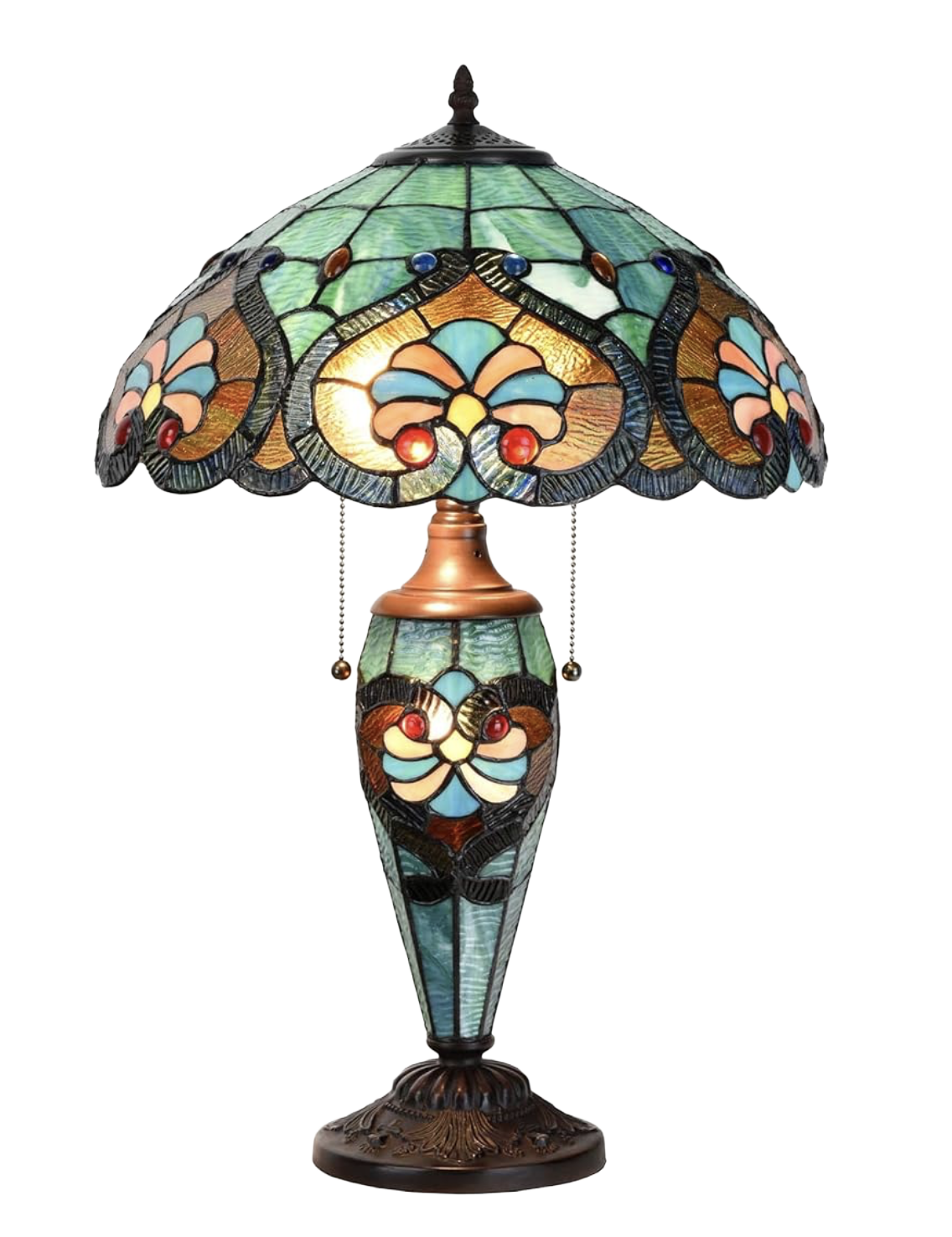 Baroque Tiffany Stained Glass Lamp ($192)