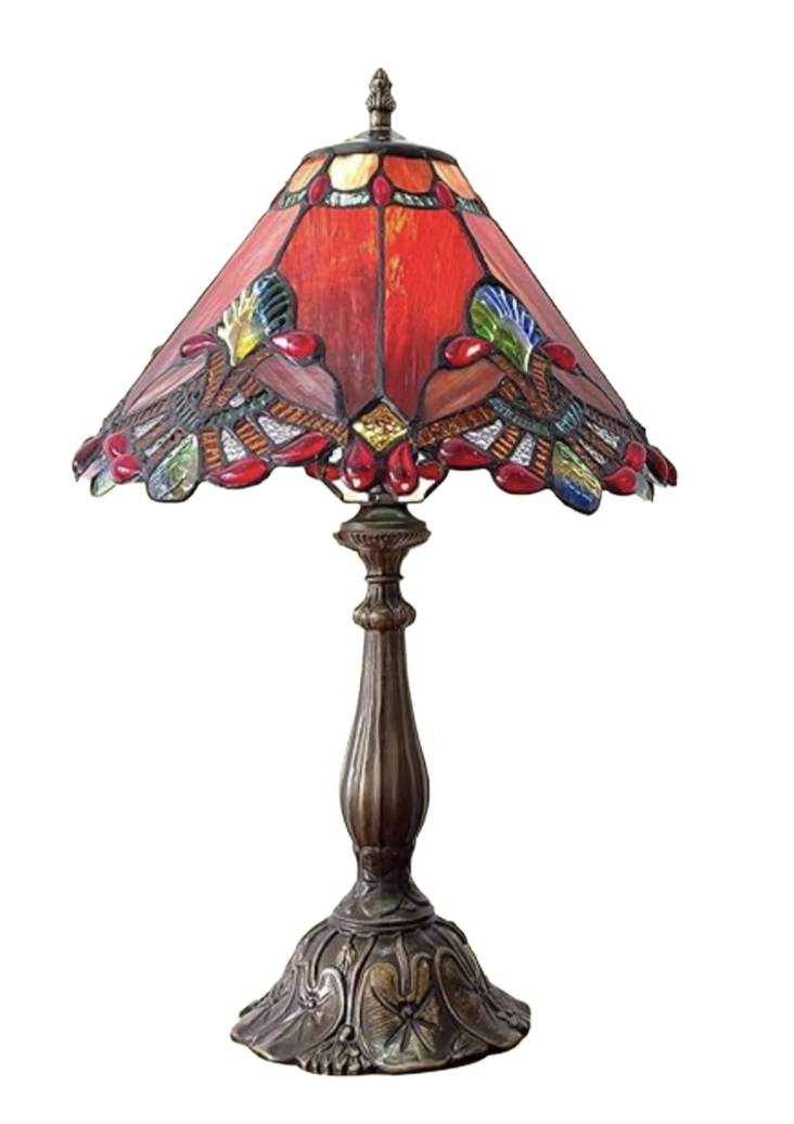 Red Baroque Tiffany Lamp ($130)