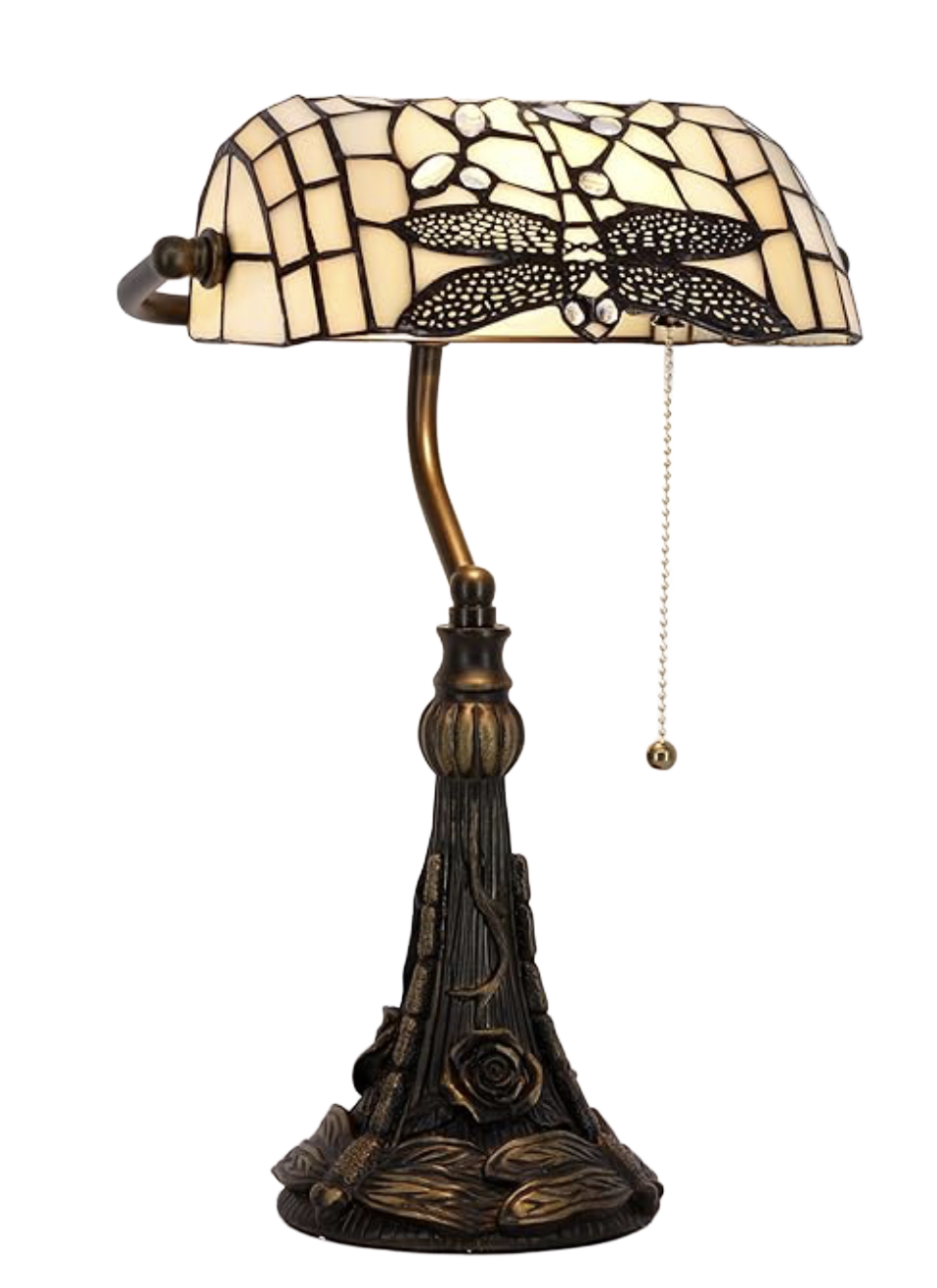 Dragonfly Tiffany Banker Lamp ($128)