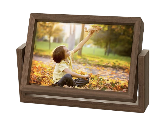 Wooden Rotating Double Sided Picture Frame ($13)