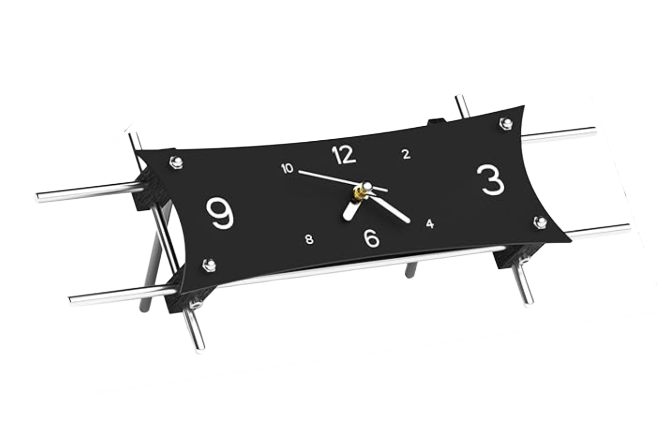 Industrial Metal Desk Clock ($21)