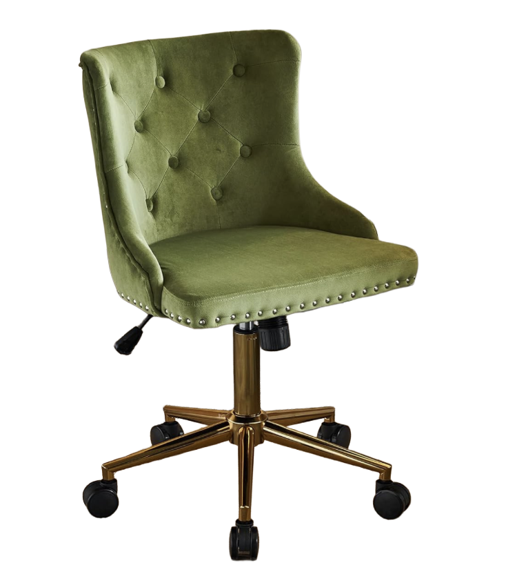 Armless Velvet Swivel Office Chair ($88)
