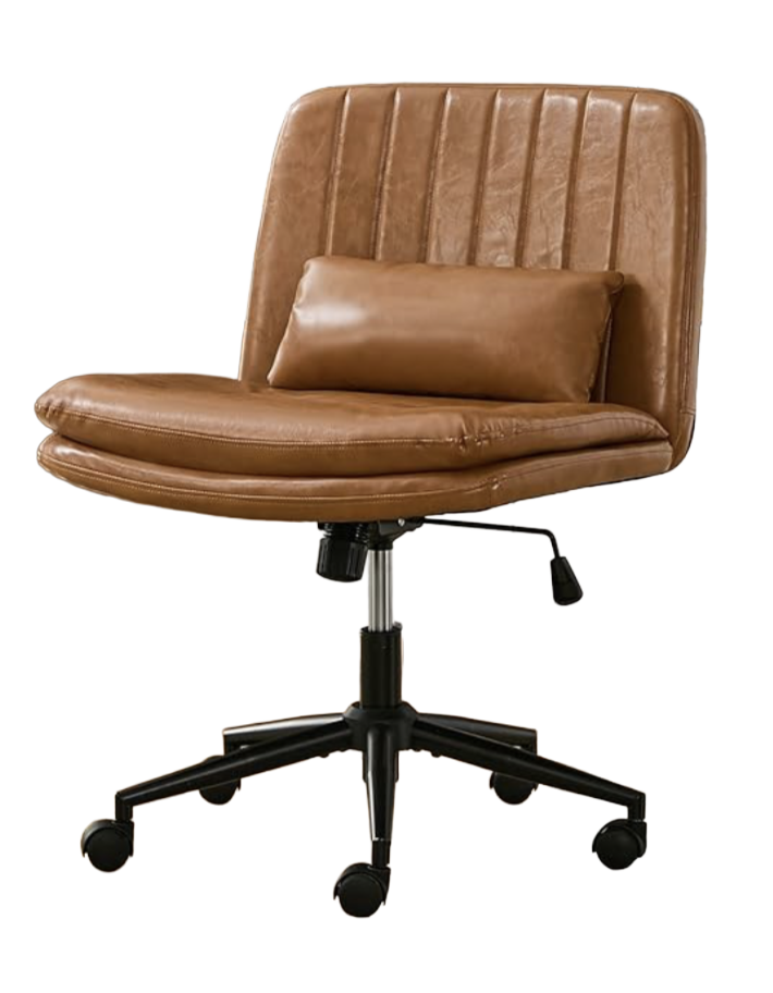 Faux Leather Lumbar Pillow Chair ($76)