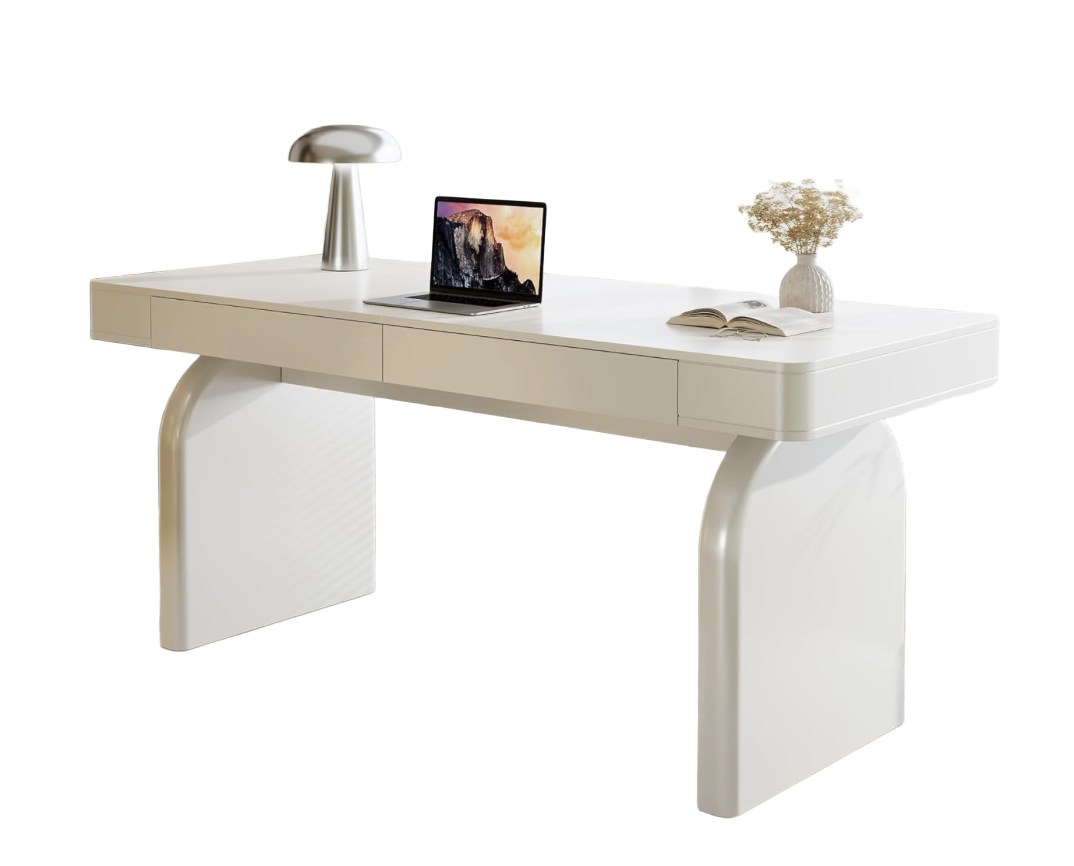 White U-Shape Executive Desk with Drawers ($320)