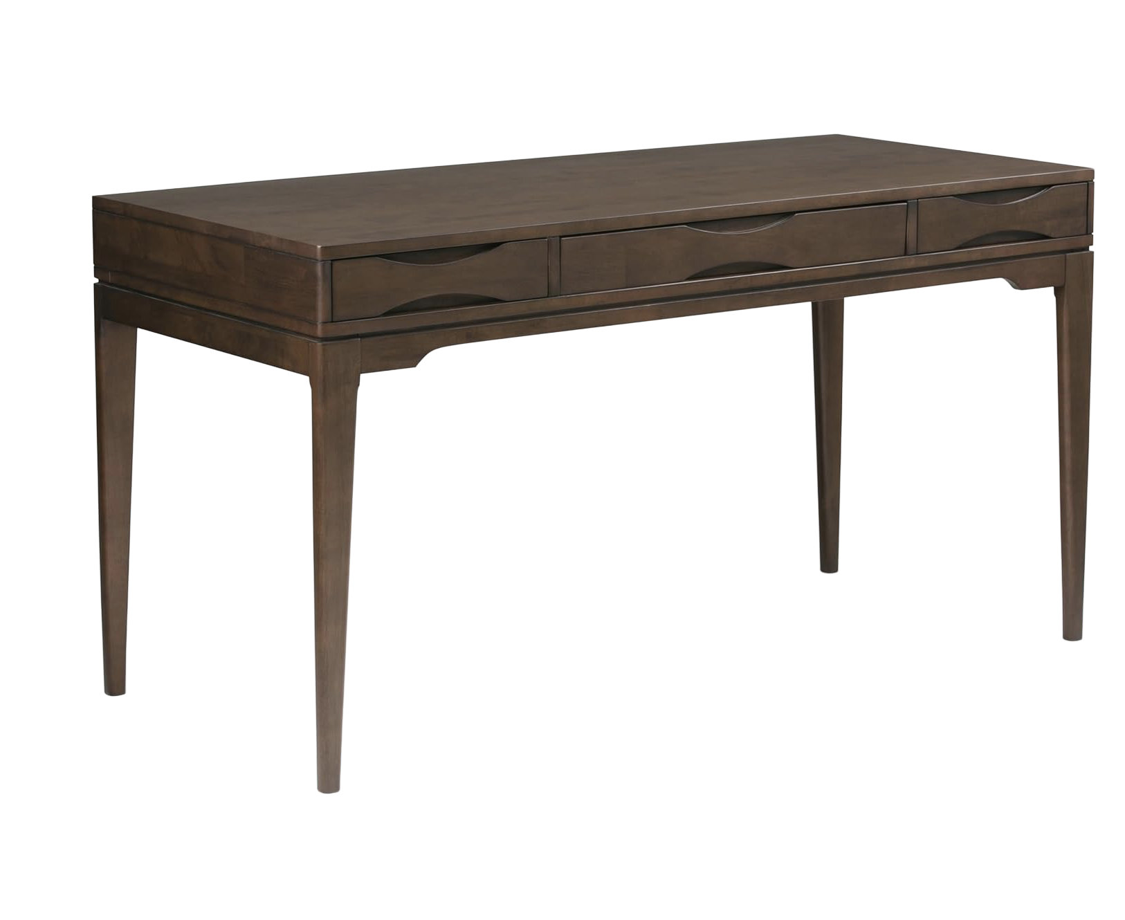 Mid-Century Modern Solid Wood Writing Desk with Flip-Down Keyboard Tray ($422)