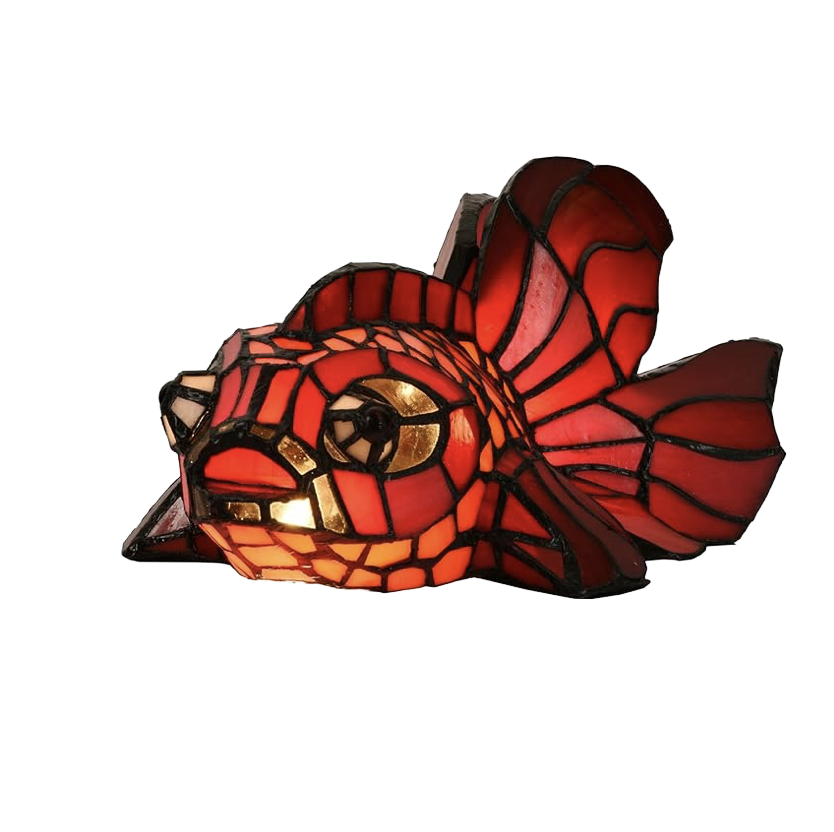 Goldfish Tiffany Stained Glass Table Lamp ($120)