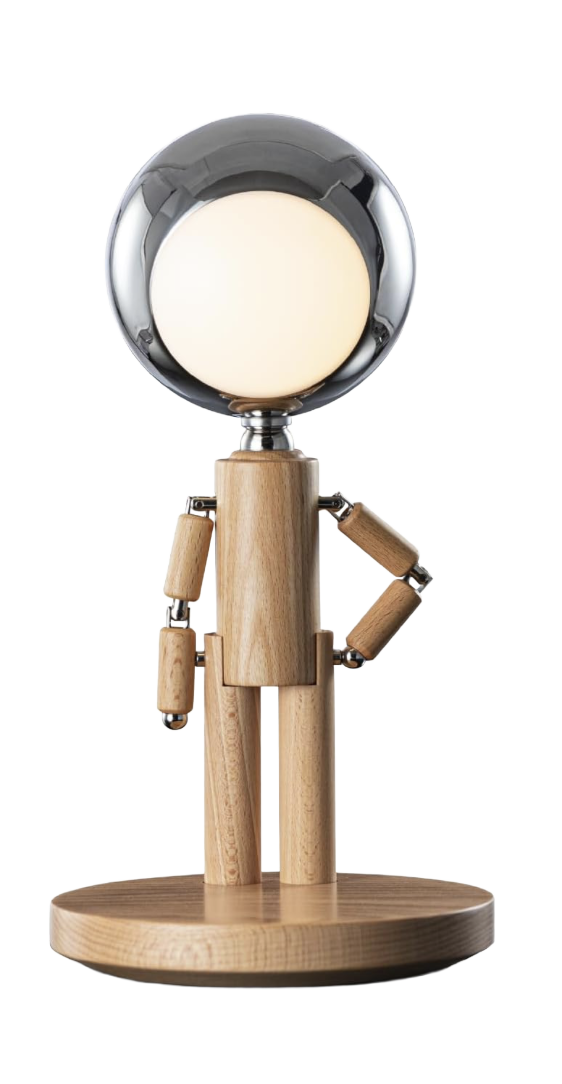 Beech Wood Pause Moon Cordless Lamp ($50)