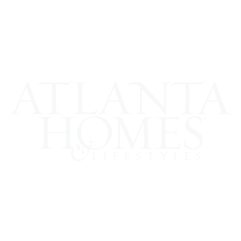 Logo for Atlanta Homes & Lifestyles magazine, featuring the text 'ATLANTA HOMES & LIFESTYLES' in white on a black background.