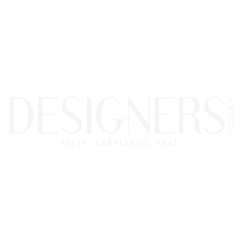 The image features a large, stylized text reading 'DESIGNERS' with the words 'style. substance. soul.' underneath, all on a white background, emphasizing modern and minimalist design.