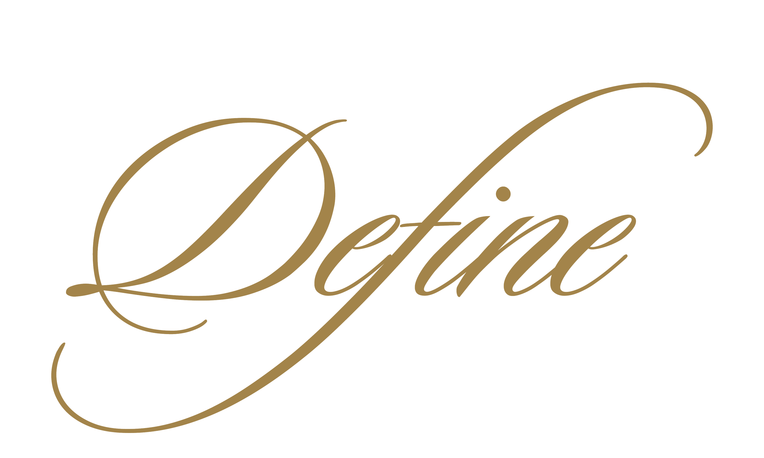 Elegant gold-colored script text spelling 'Define' on a black background.