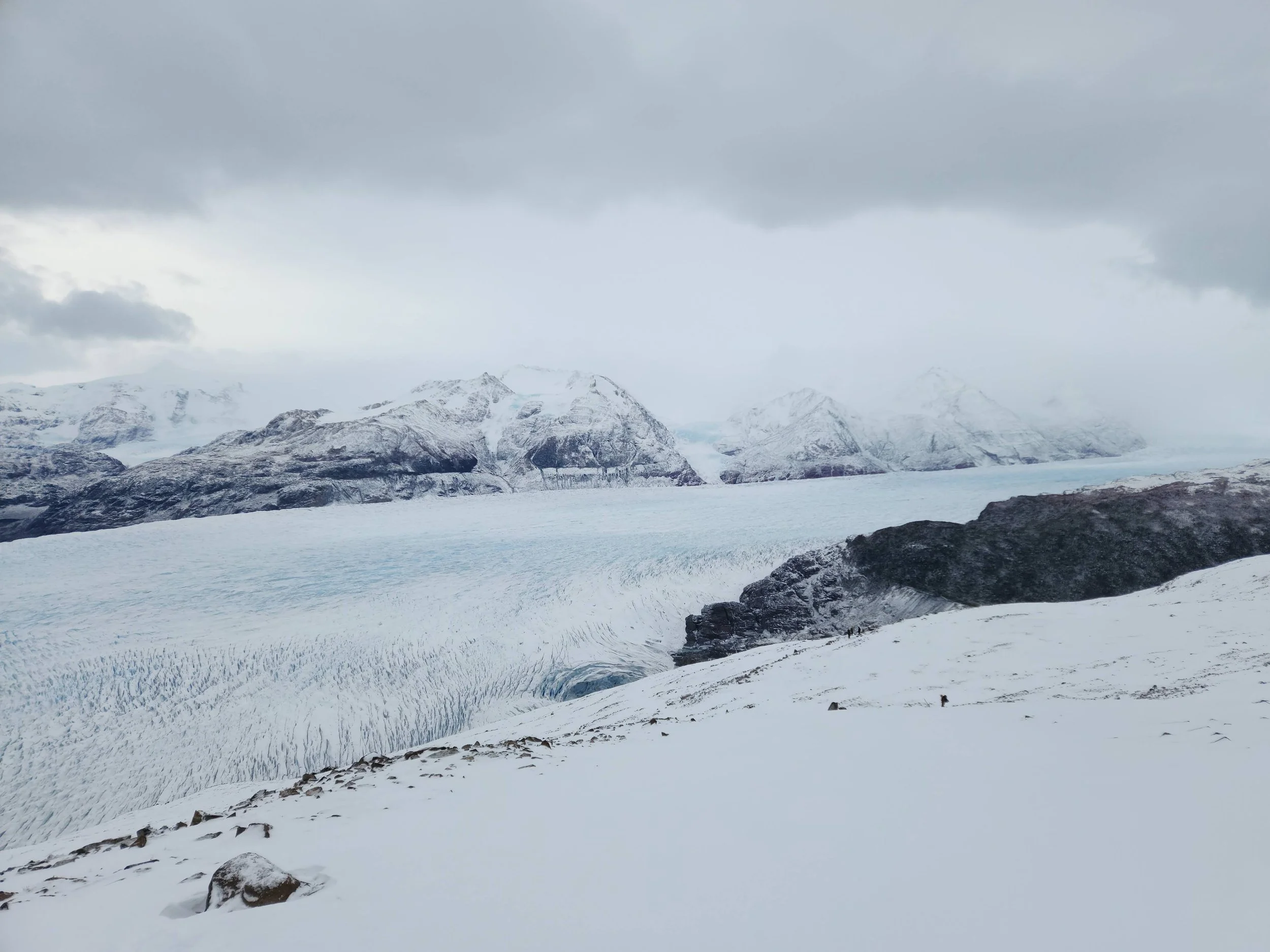La foto muestra el glaciar Grey, en la Patagonia Chilena.