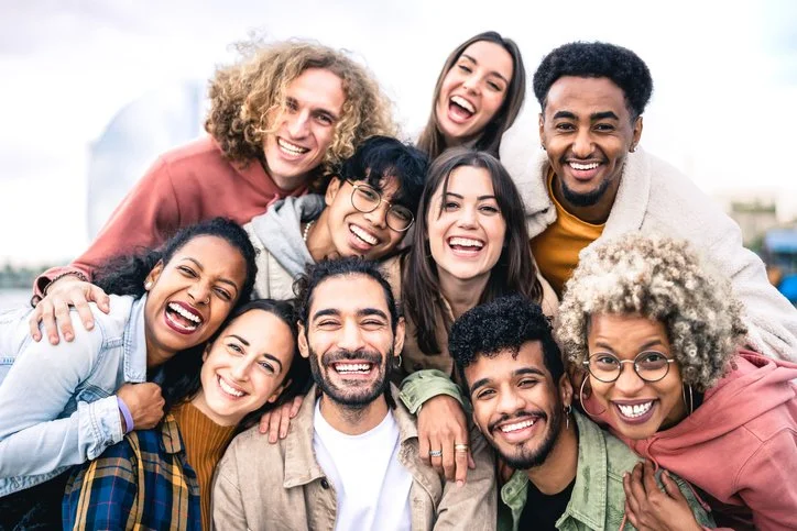 Group of people smiling