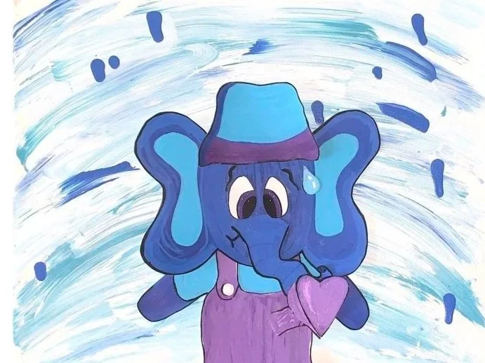 "Amethyst Has a Worry" Collage Cover Art