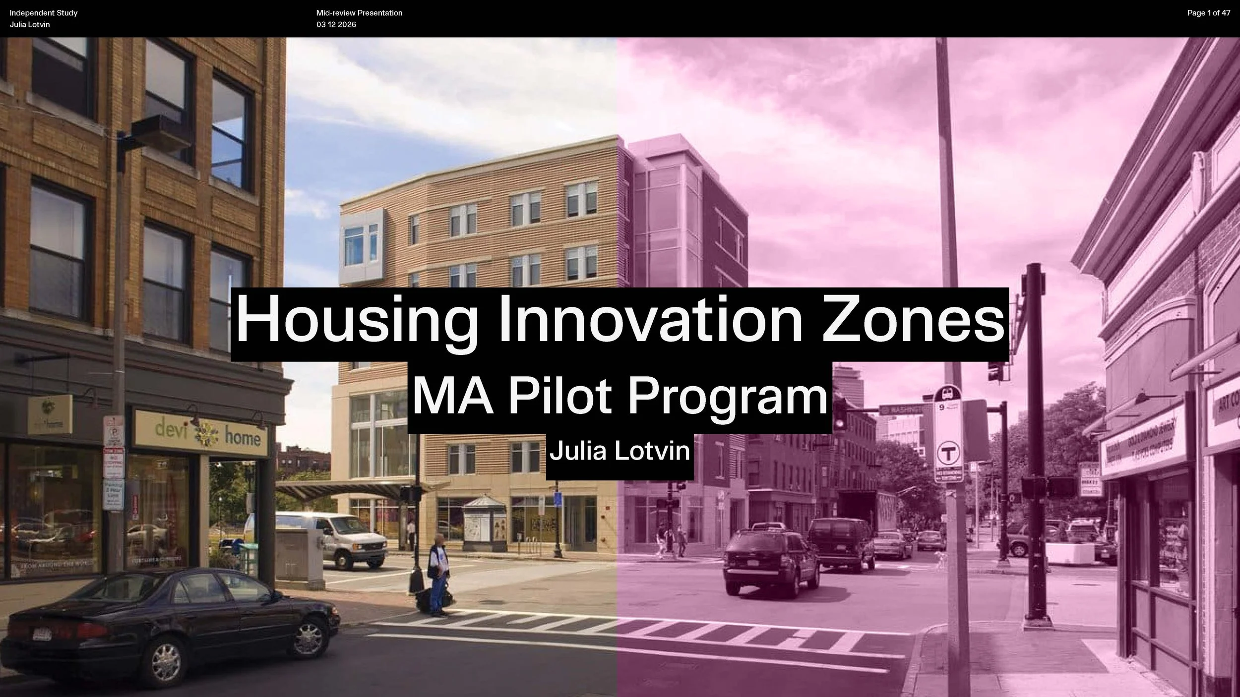 Housing Innovation Zones