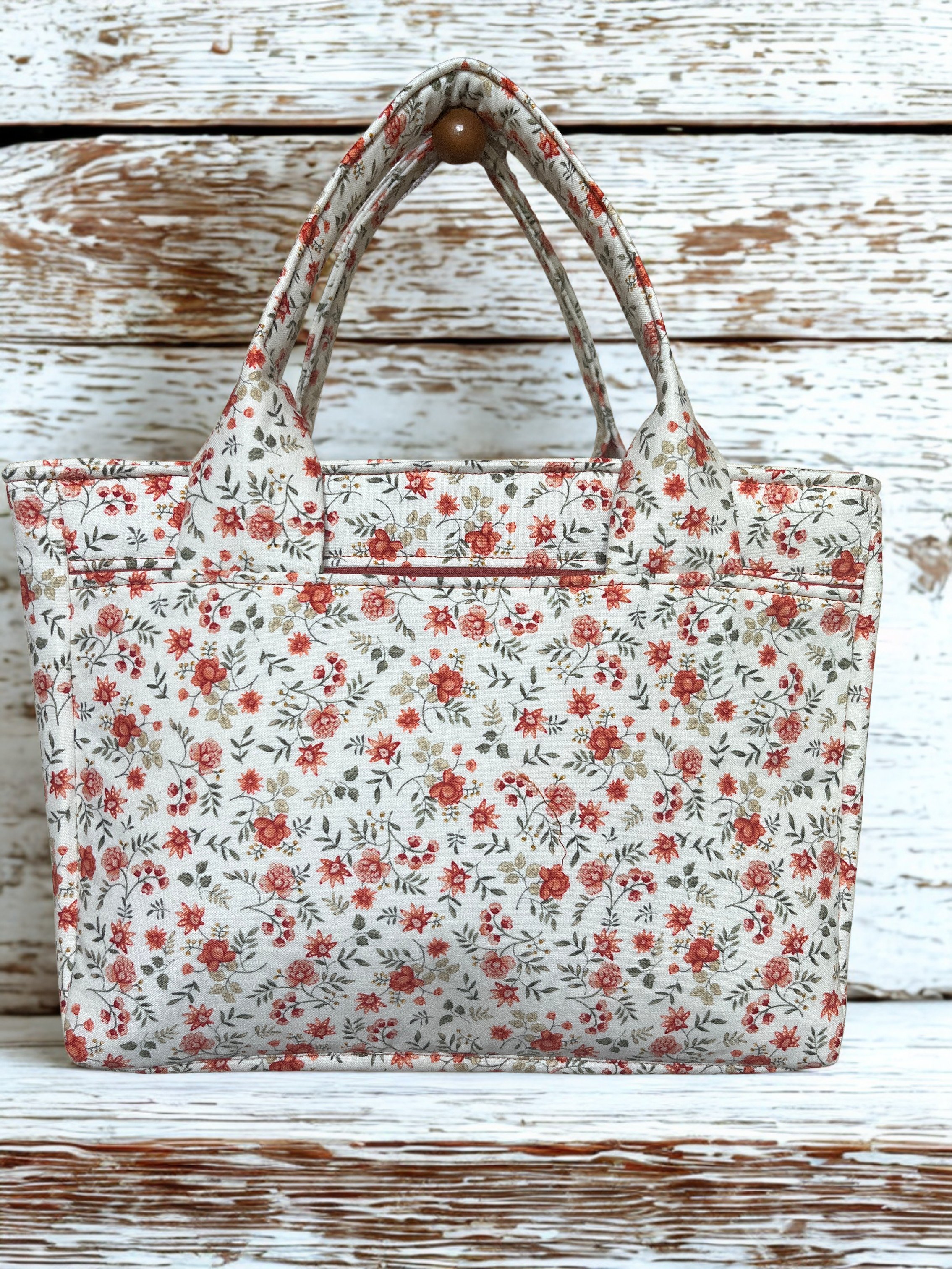 Coral Blush Floral Bible Bag