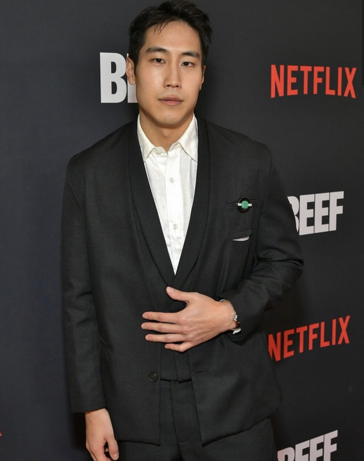 Young Mazino wearing Good Fight for Beef Premiere
styled by Amanda Lim 

