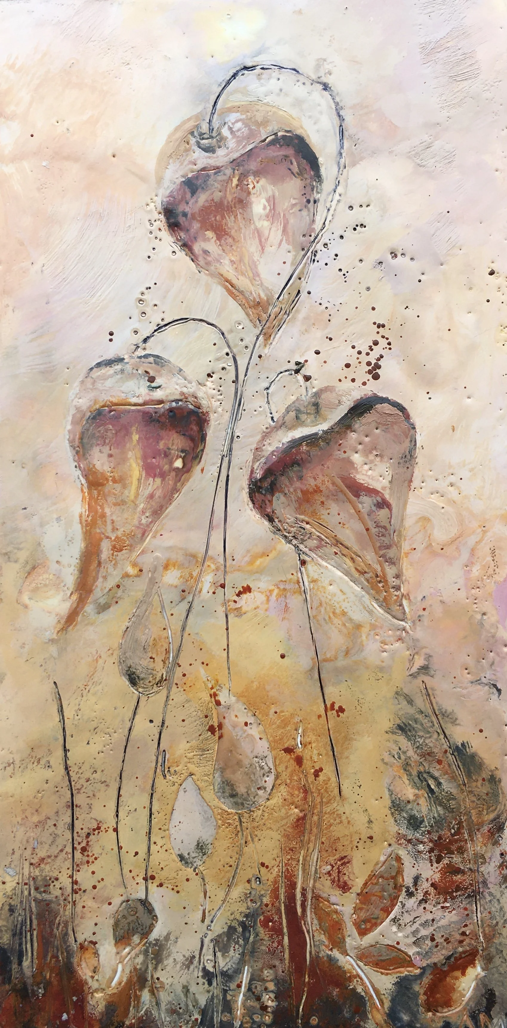 Milkweed in Fall
 Encaustic Wax (8x16)
 $300