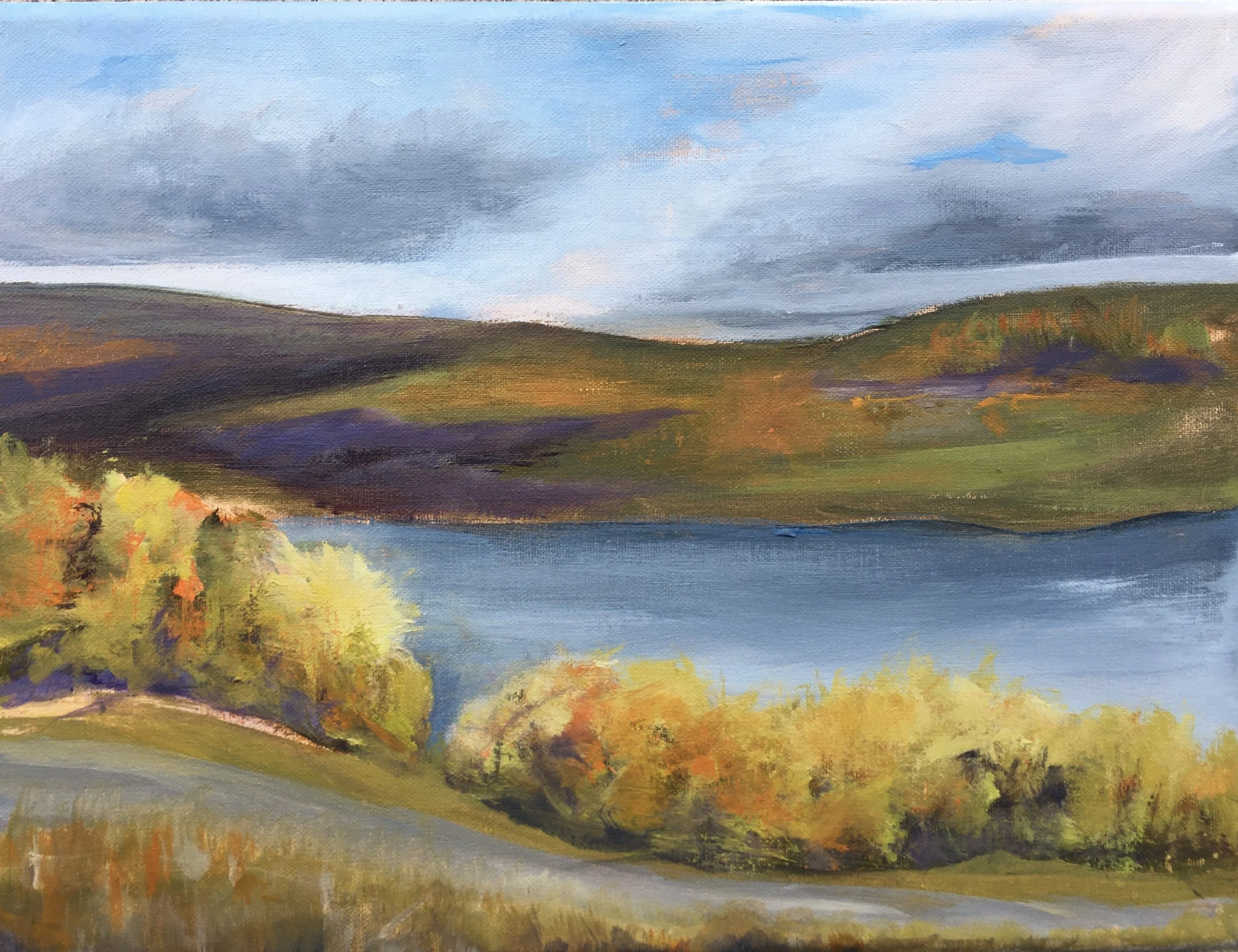 Keuka Lake Fall  Acrylic (9x12)  $200