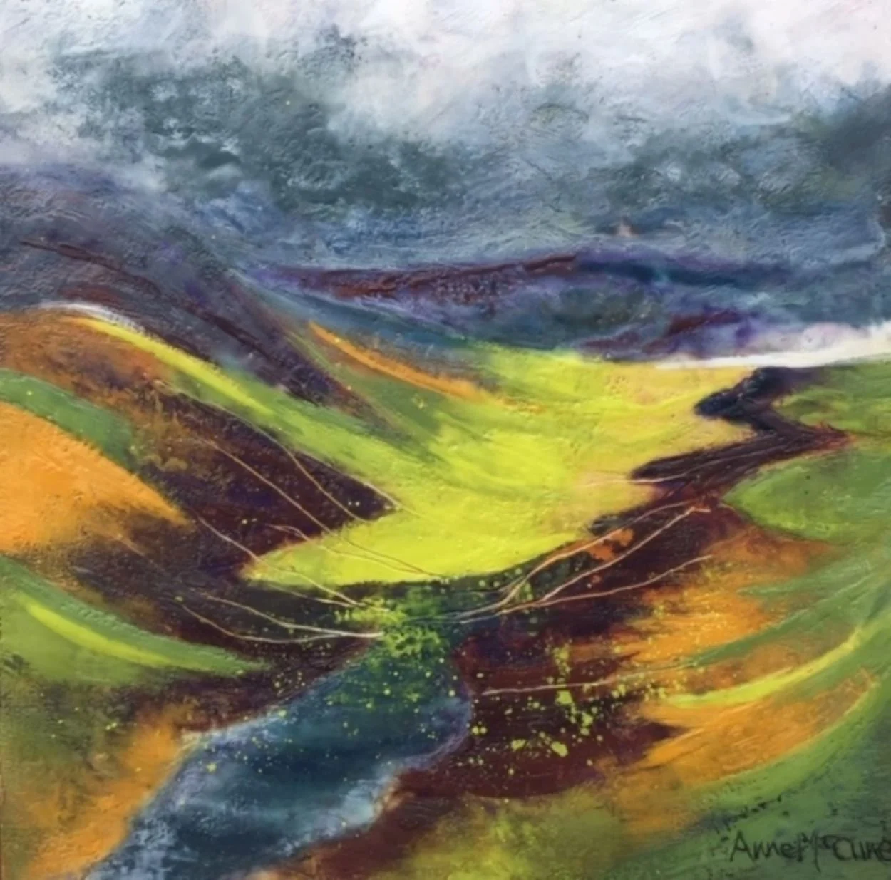 Conor Pass Co. Kerry
 Encaustic Wax (12x12) 
 $350
