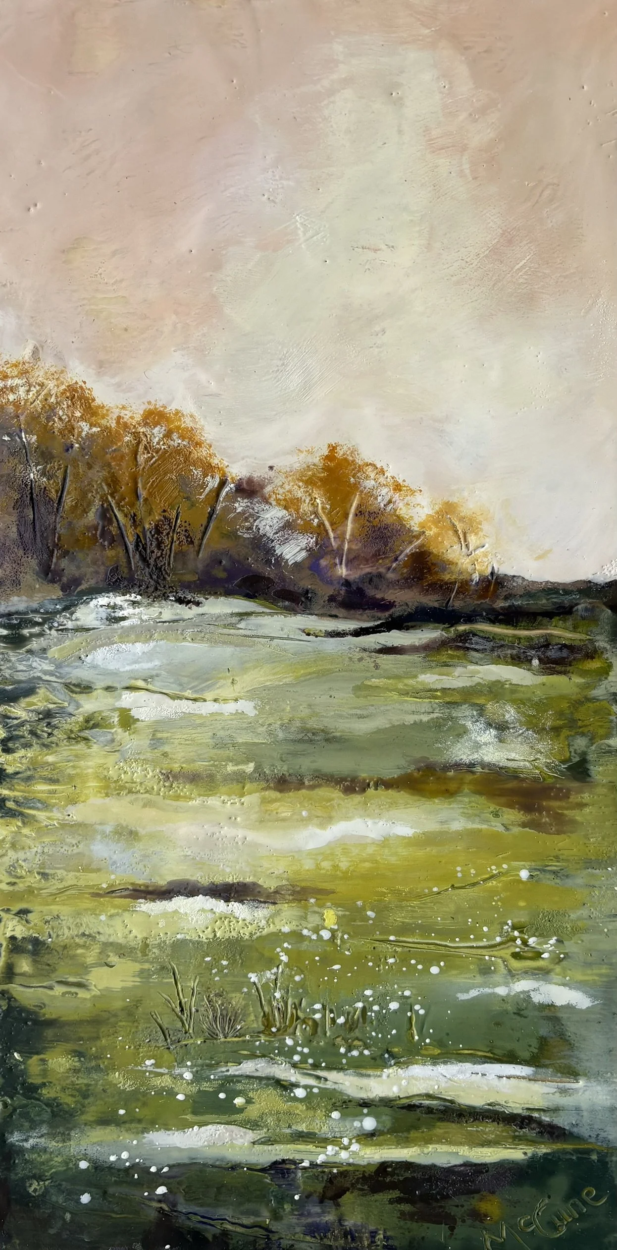 Snow Melt
 Encaustic Wax (8x16)
 $300