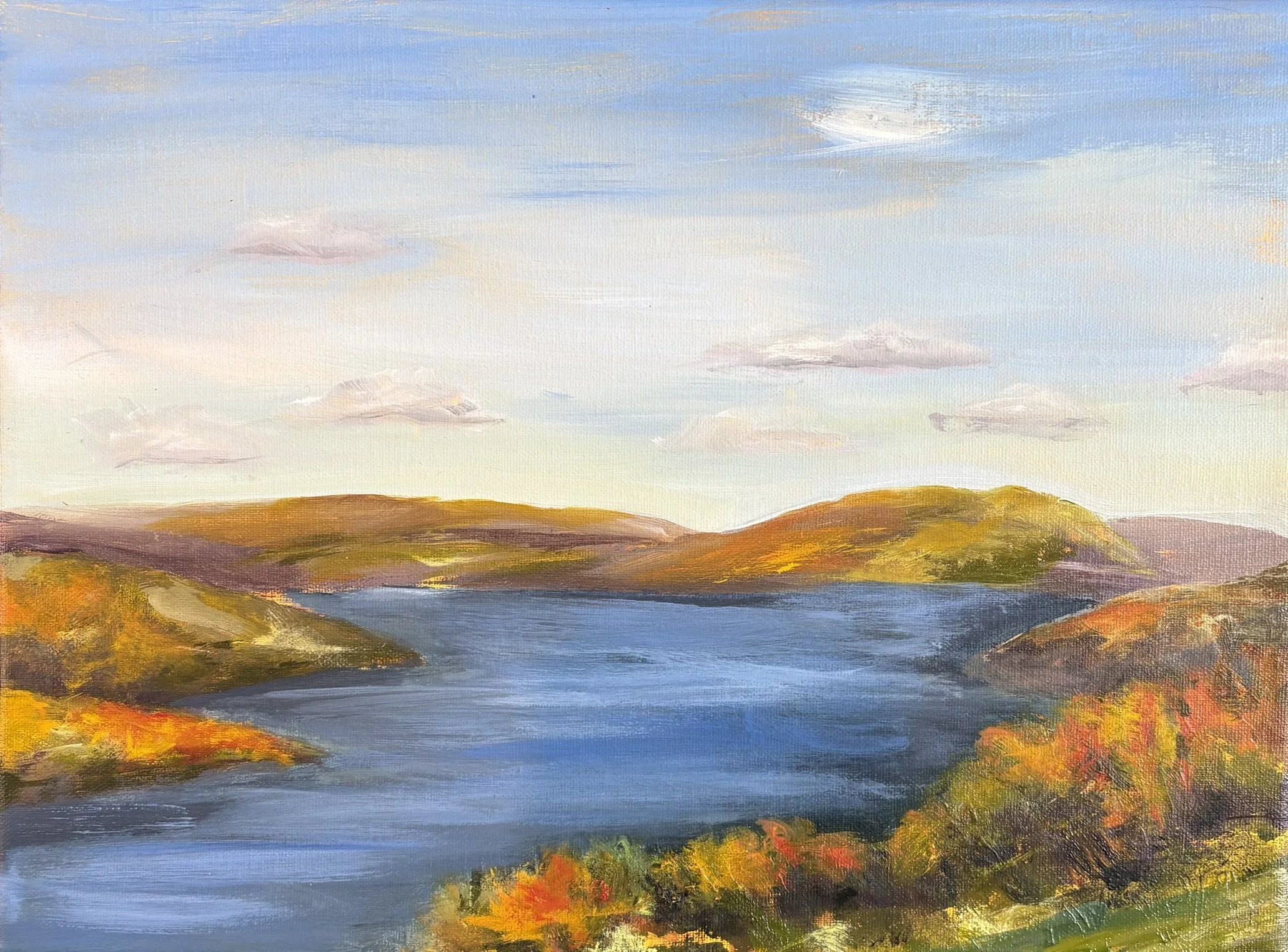 Looking North on Keuka Lake  Acrylic (9x12)  $250