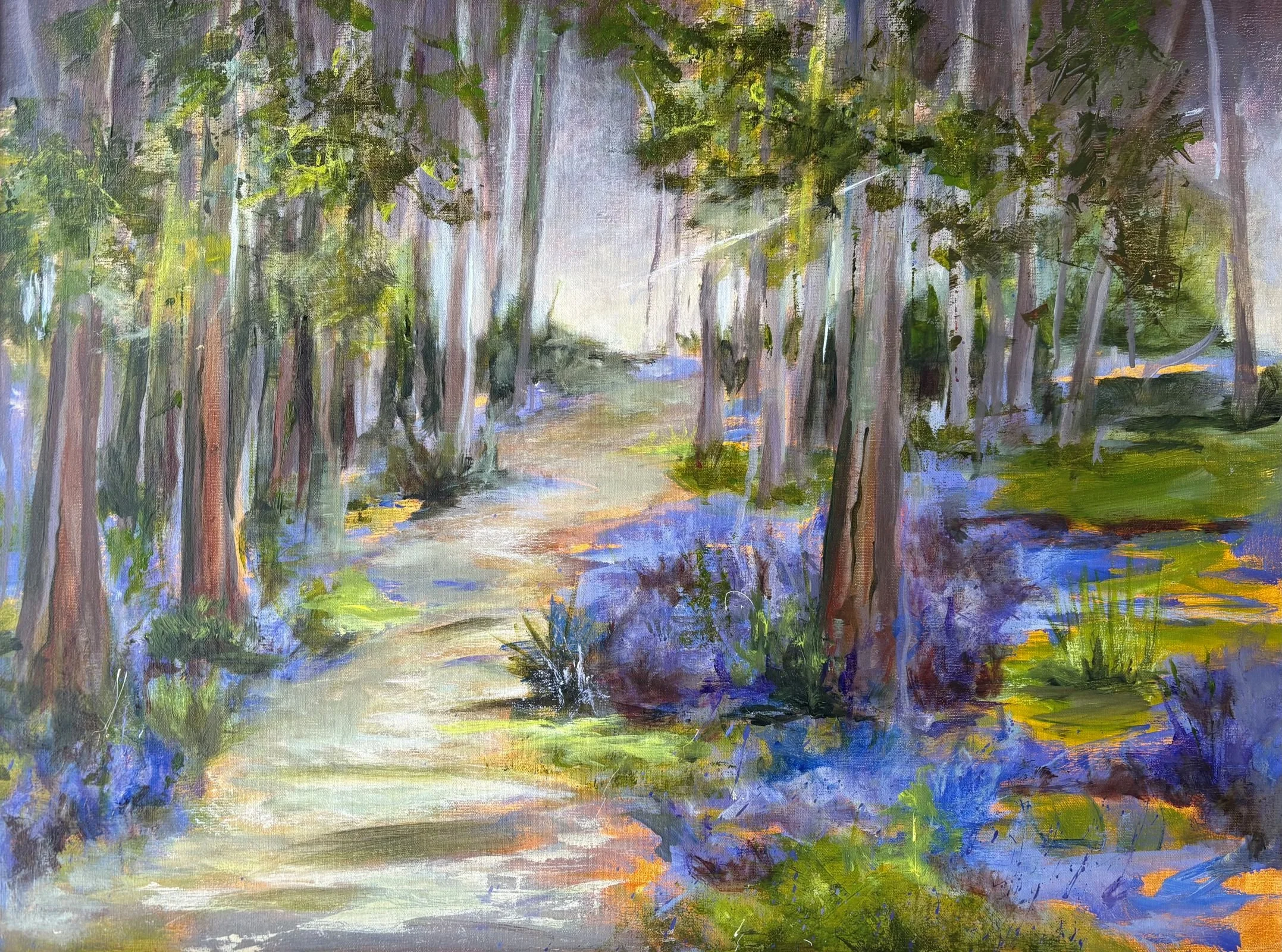 Bluebells at Dusk  Acrylic (18x24)  $400