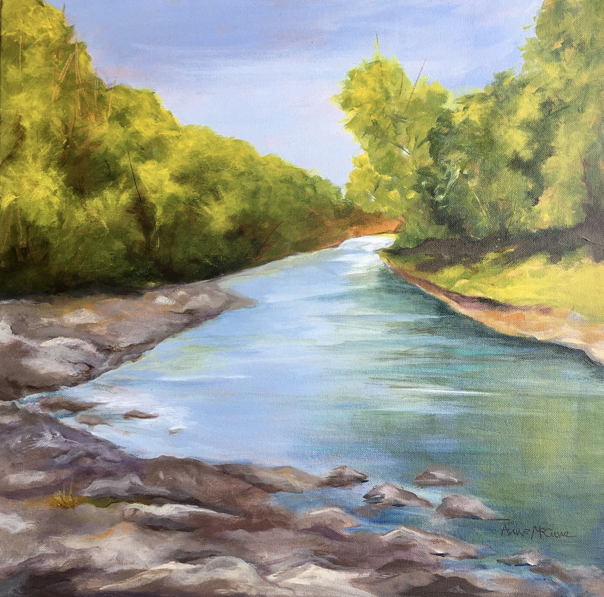 A Bend in the Genesee  Acrylic (20x20)  $400