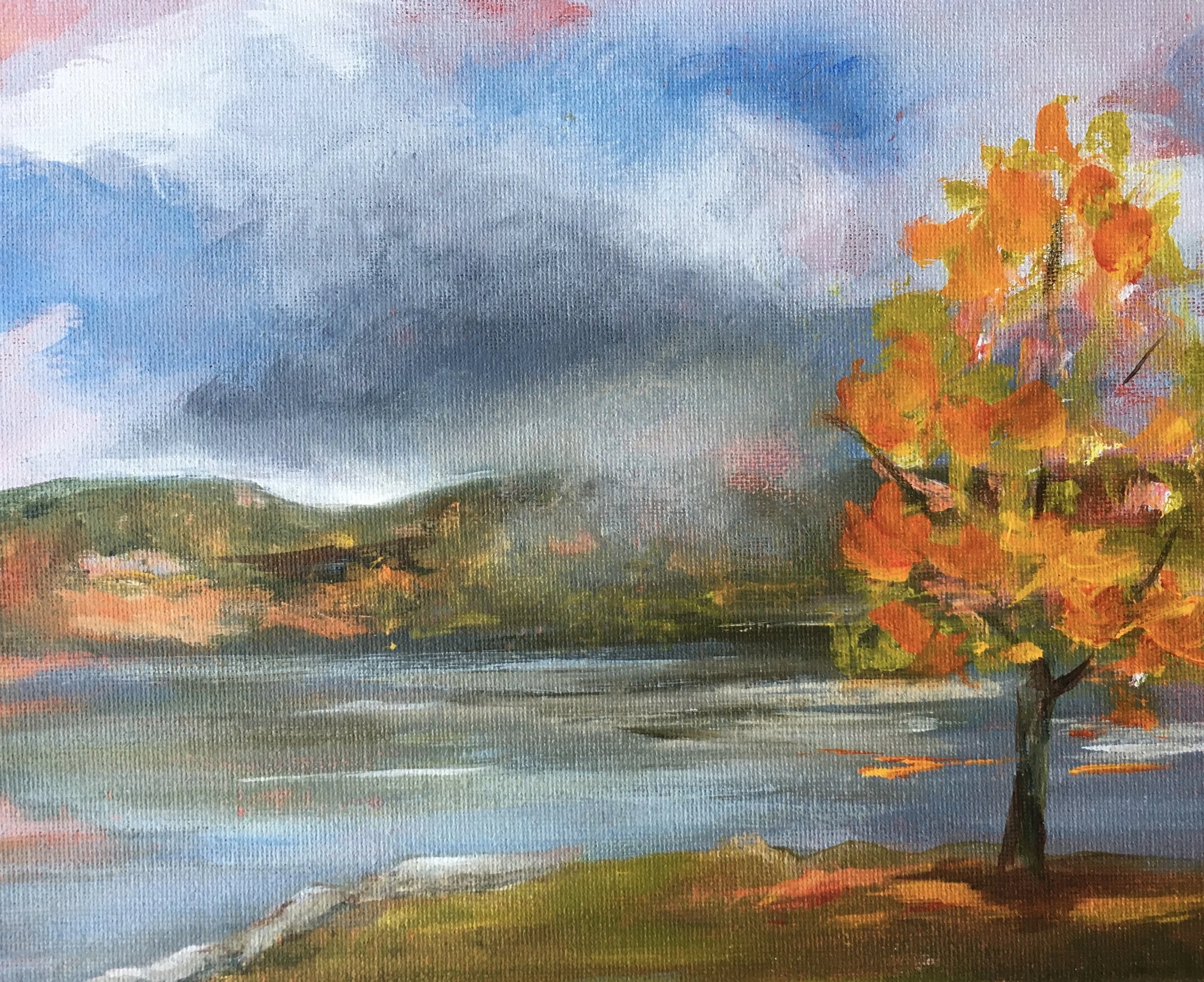 Hammondsport Morning  Acrylic (8x12)  $195