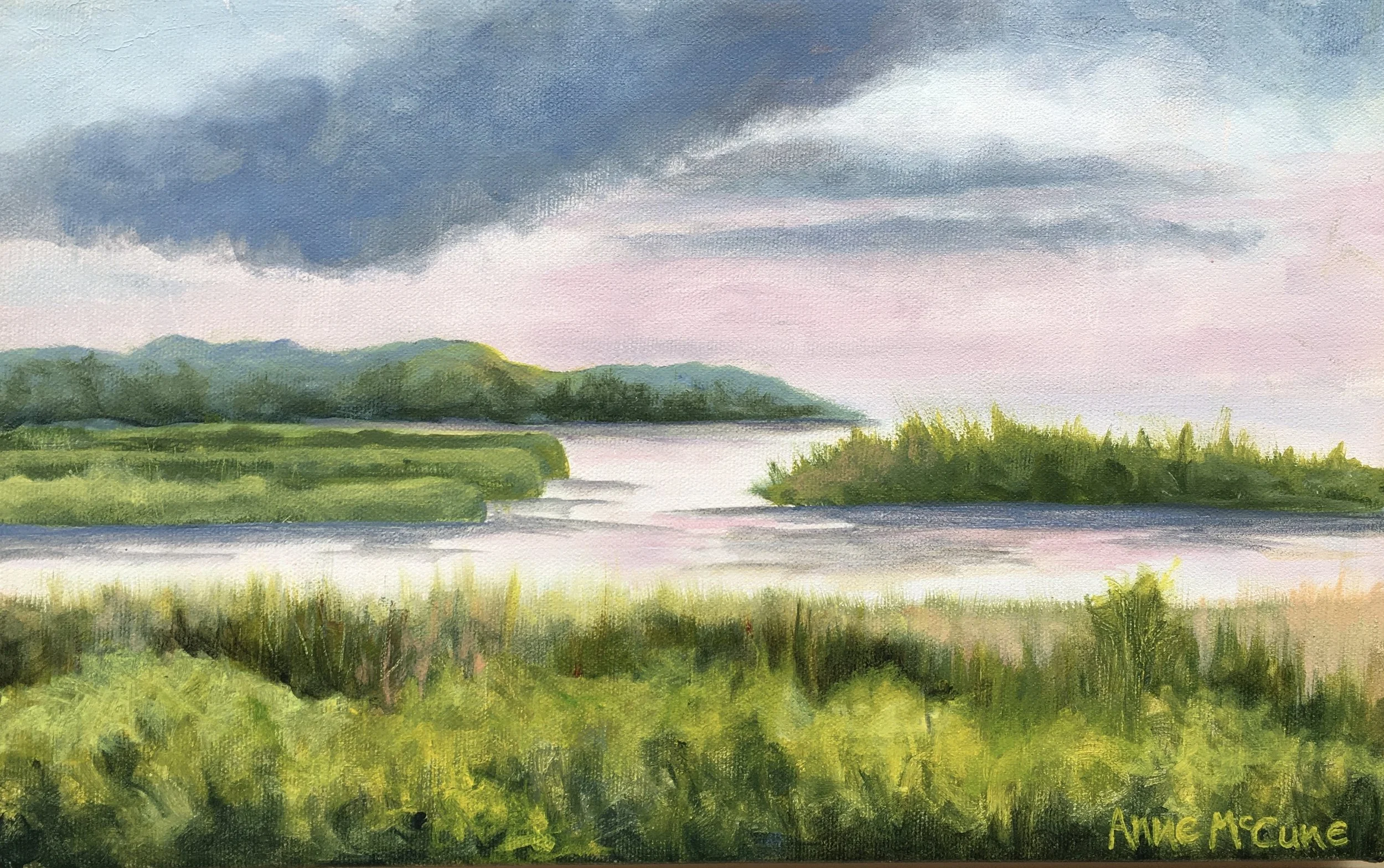 Braddock Bay at Dusk  Acrylic (9x12)  $275