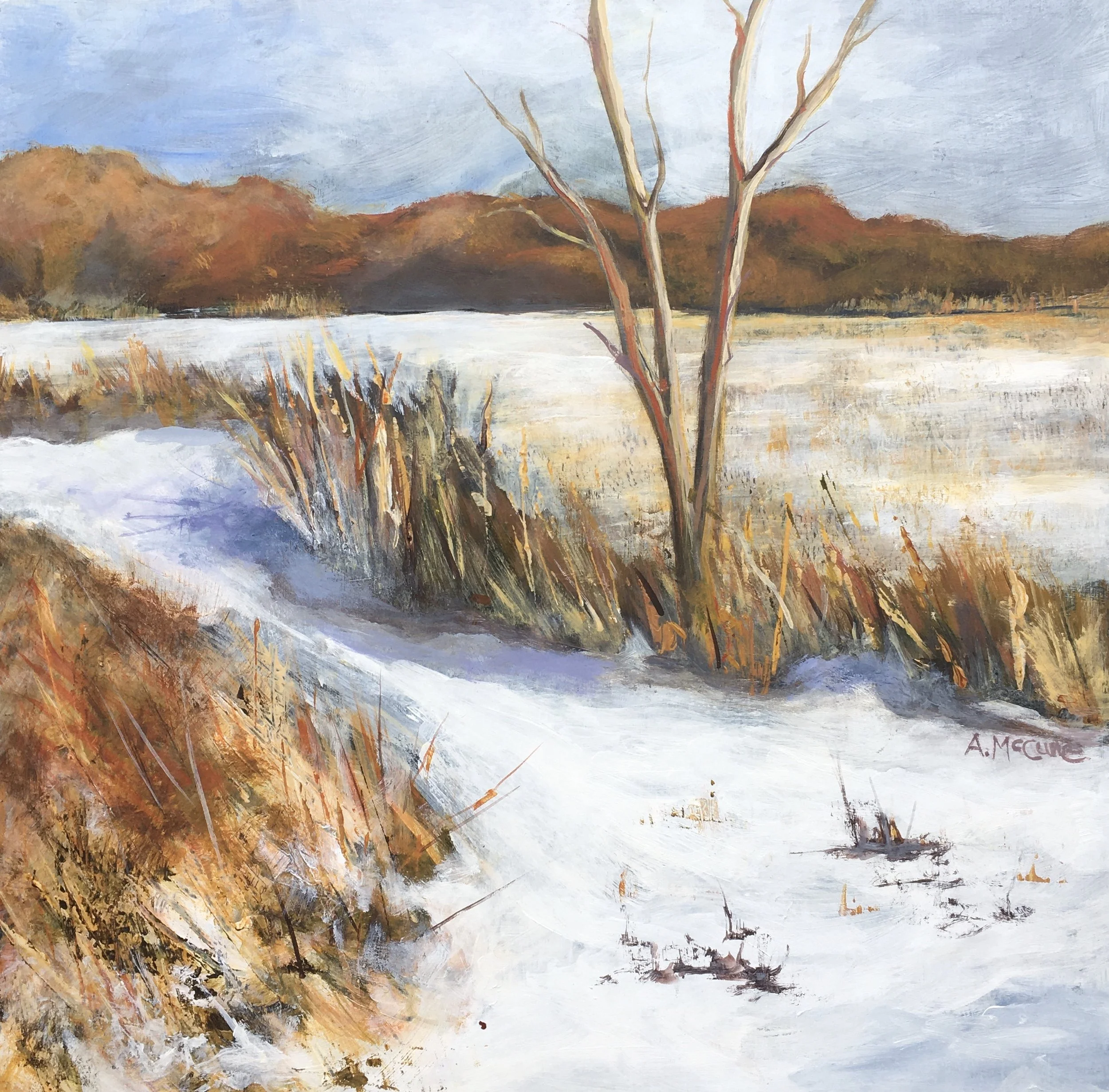 Last Snow  Acrylic (12x12)  $350