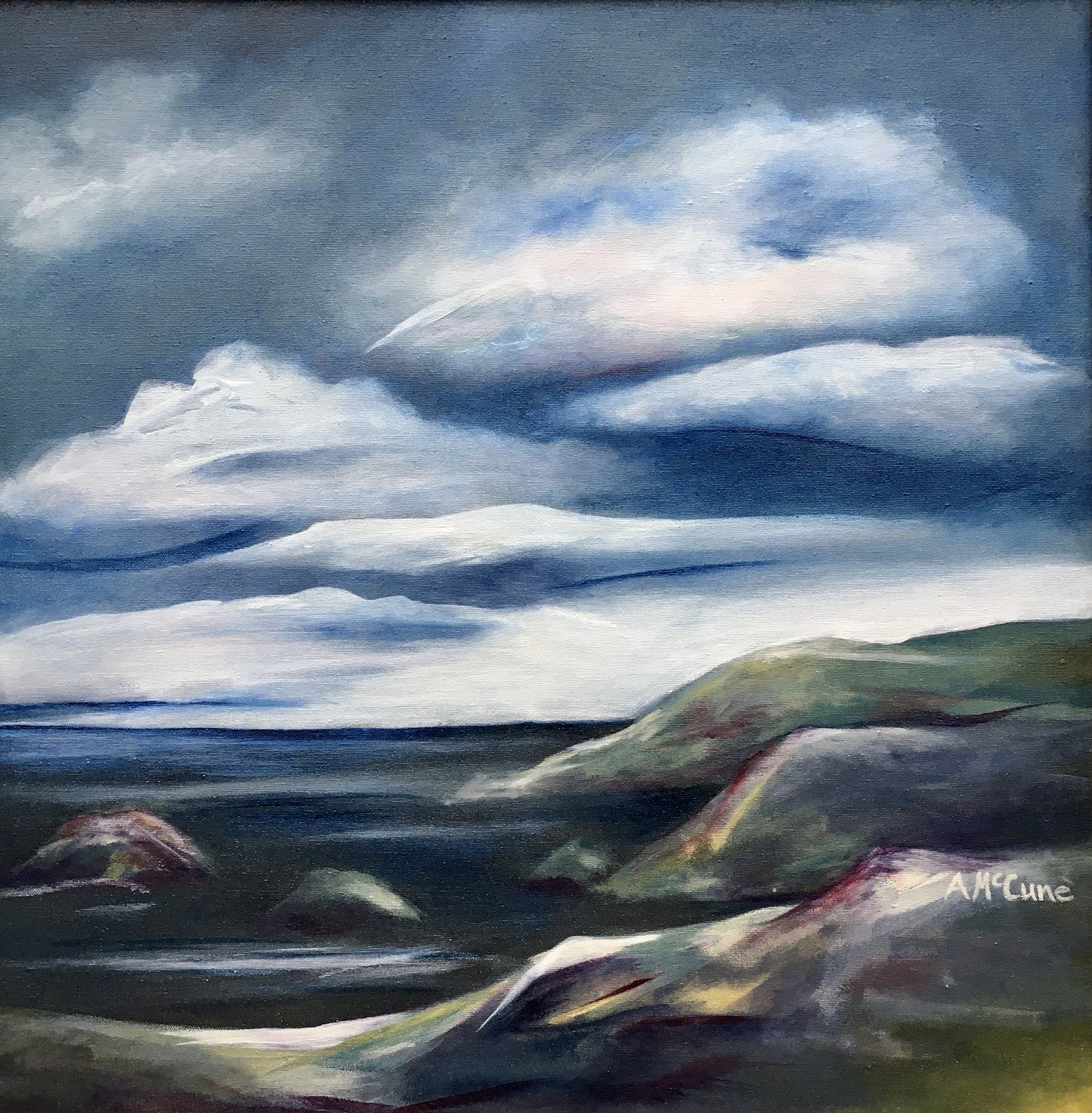 Low Light over Devon  Acrylic (24x24)  $595