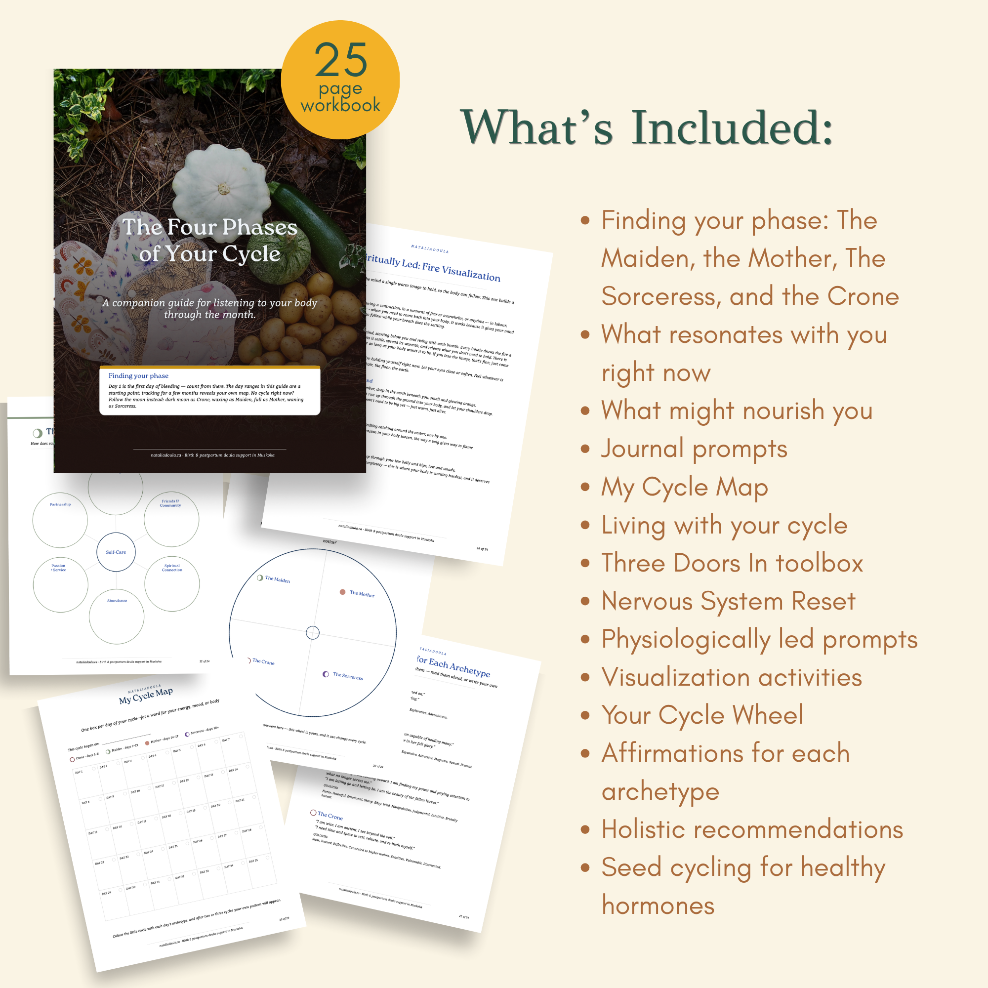 The Four Phases of Your Cycle Digital Workbook | Casa de Parteras