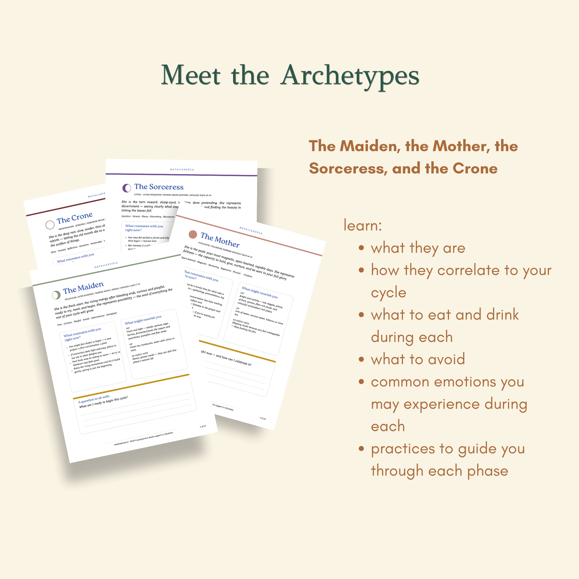 The Four Phases of Your Cycle Digital Workbook | Casa de Parteras