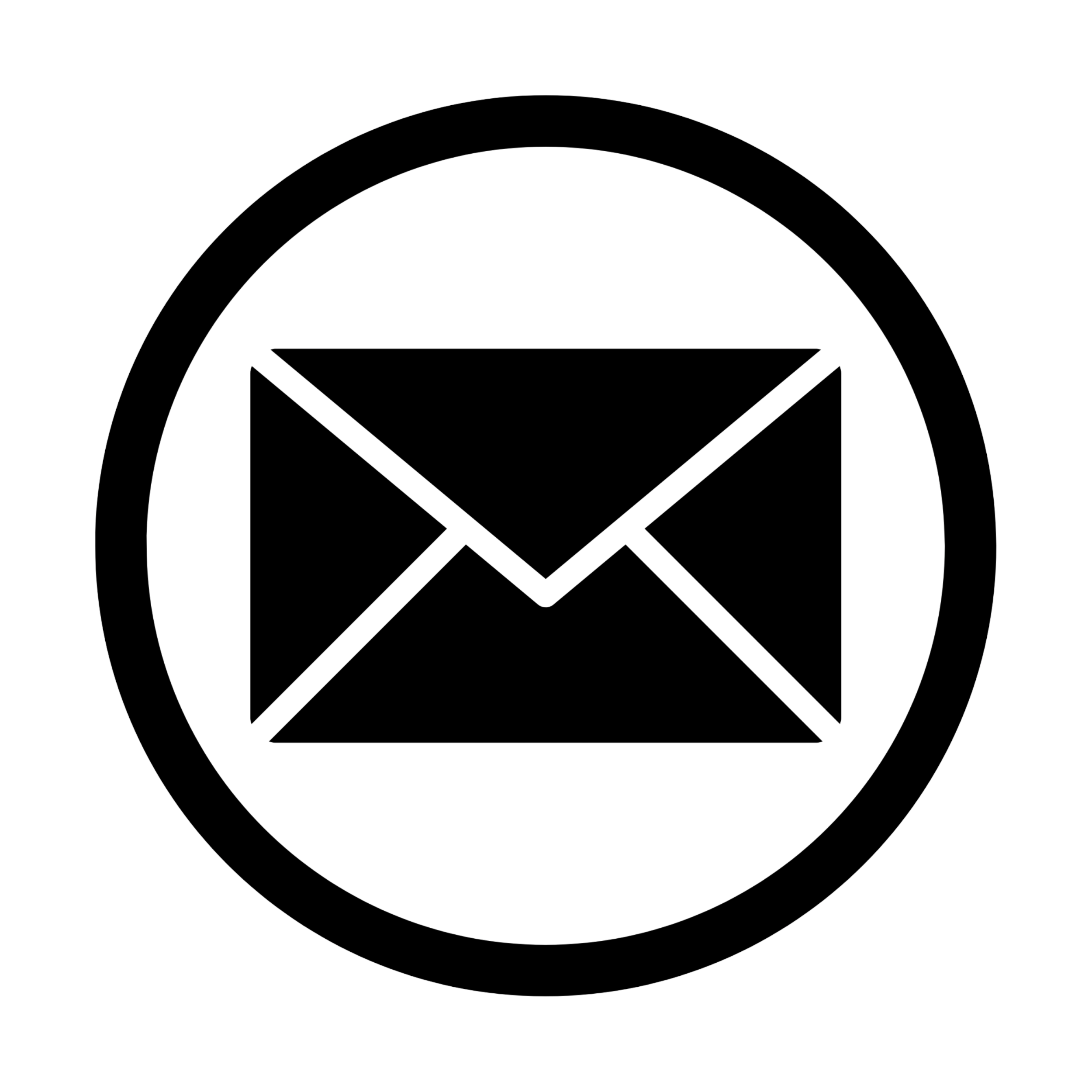This is a blank image with an email icon in the center, surrounded by a large circle and a smaller inner circle.