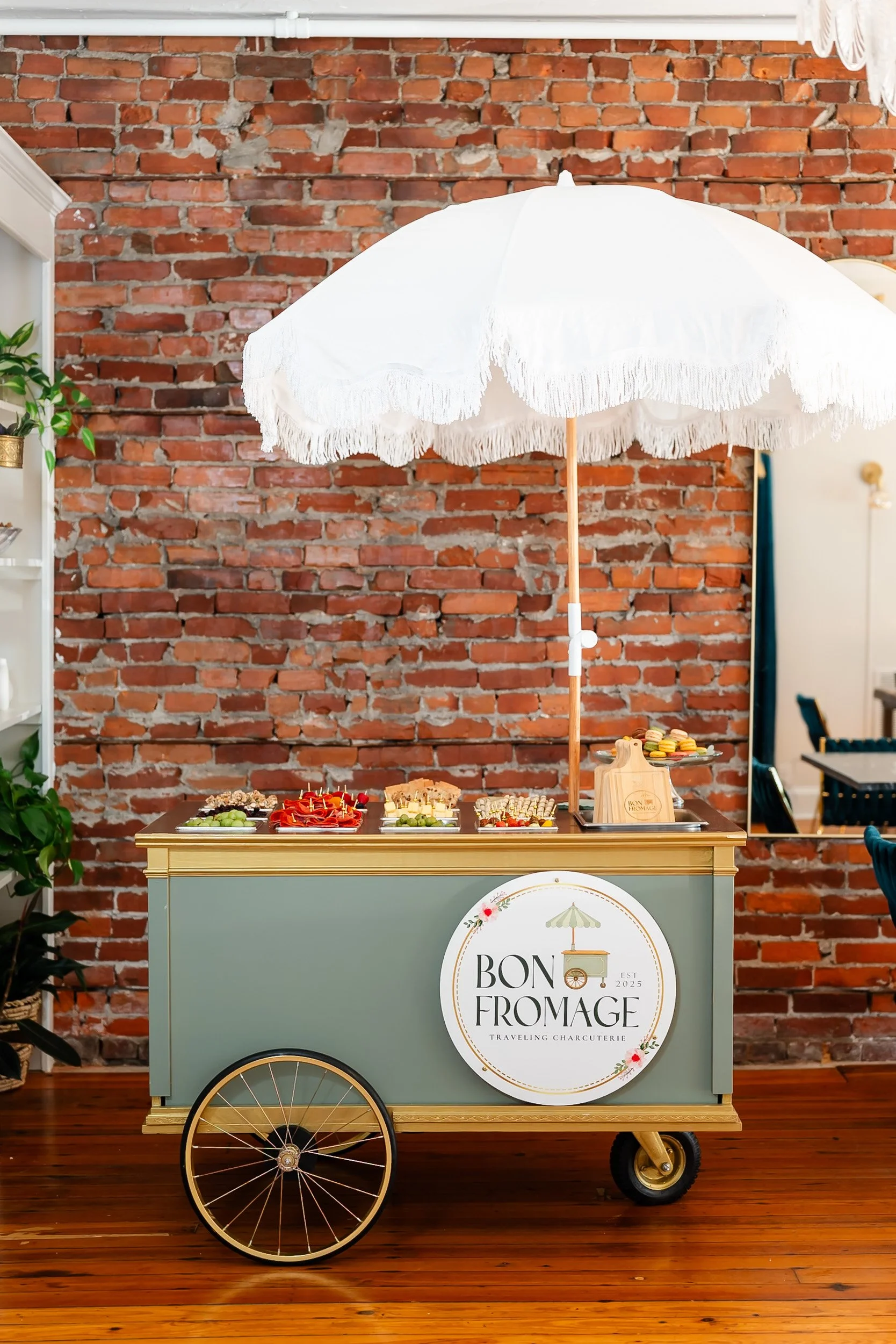 Bon Fromage charcuterie service in event space
