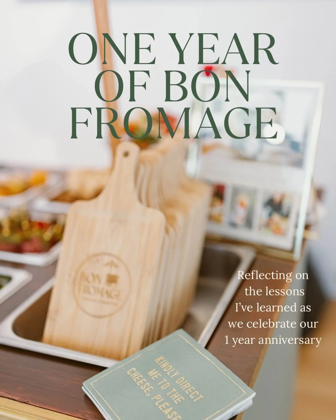 One year of Bon Fromage 🤍

What started as an idea I couldn&rsquo;t shake turned into something so much bigger than I imagined. A year of early mornings, long days, learning as I go and building something I&rsquo;m truly proud of.

This year taught 