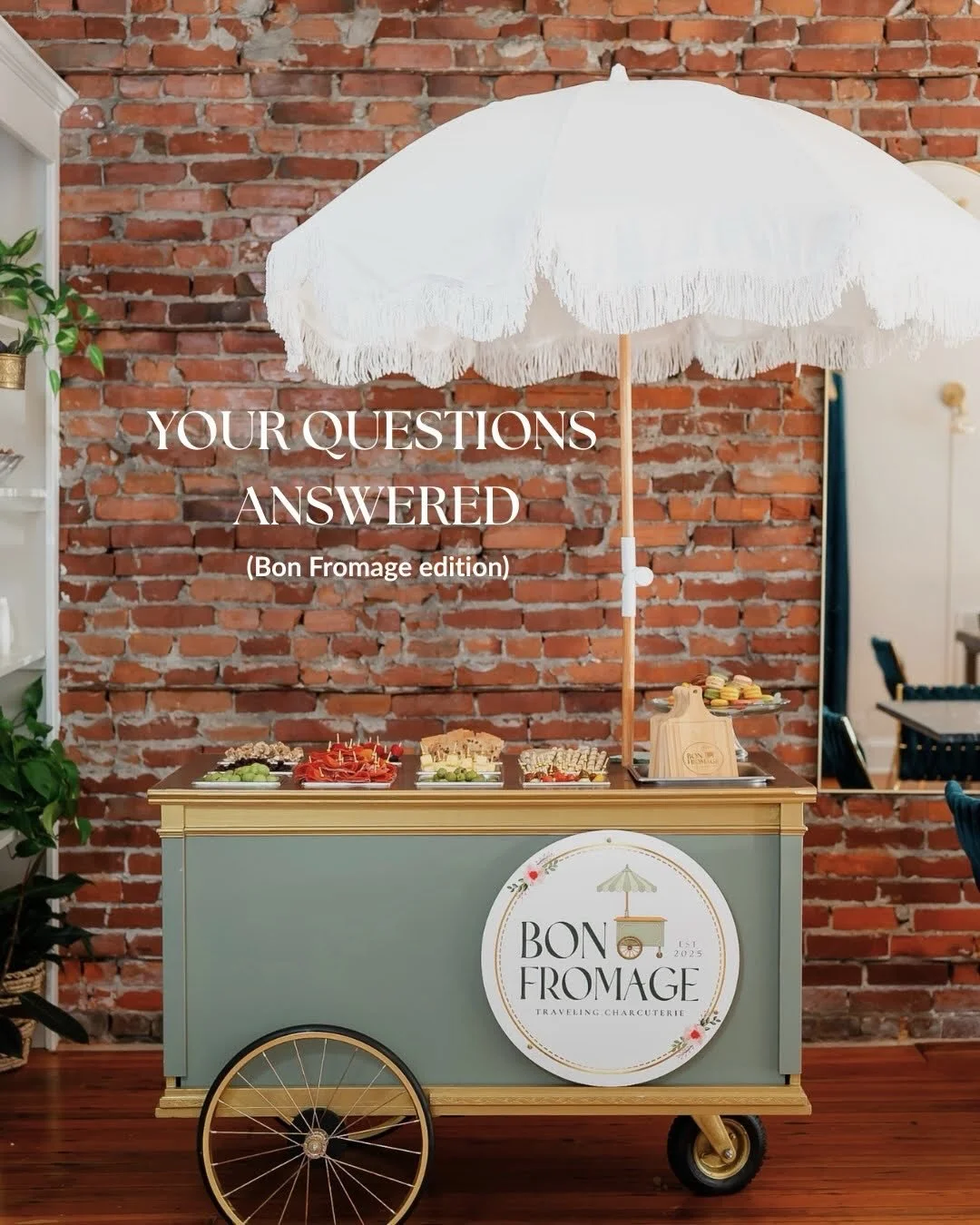 Planning an event comes with a lot of decisions, so we wanted to share a few of the questions we get most often about our signature charcuterie cart.

If you&rsquo;ve been curious, this is a good place to start.

Whether you&rsquo;re planning a weddi
