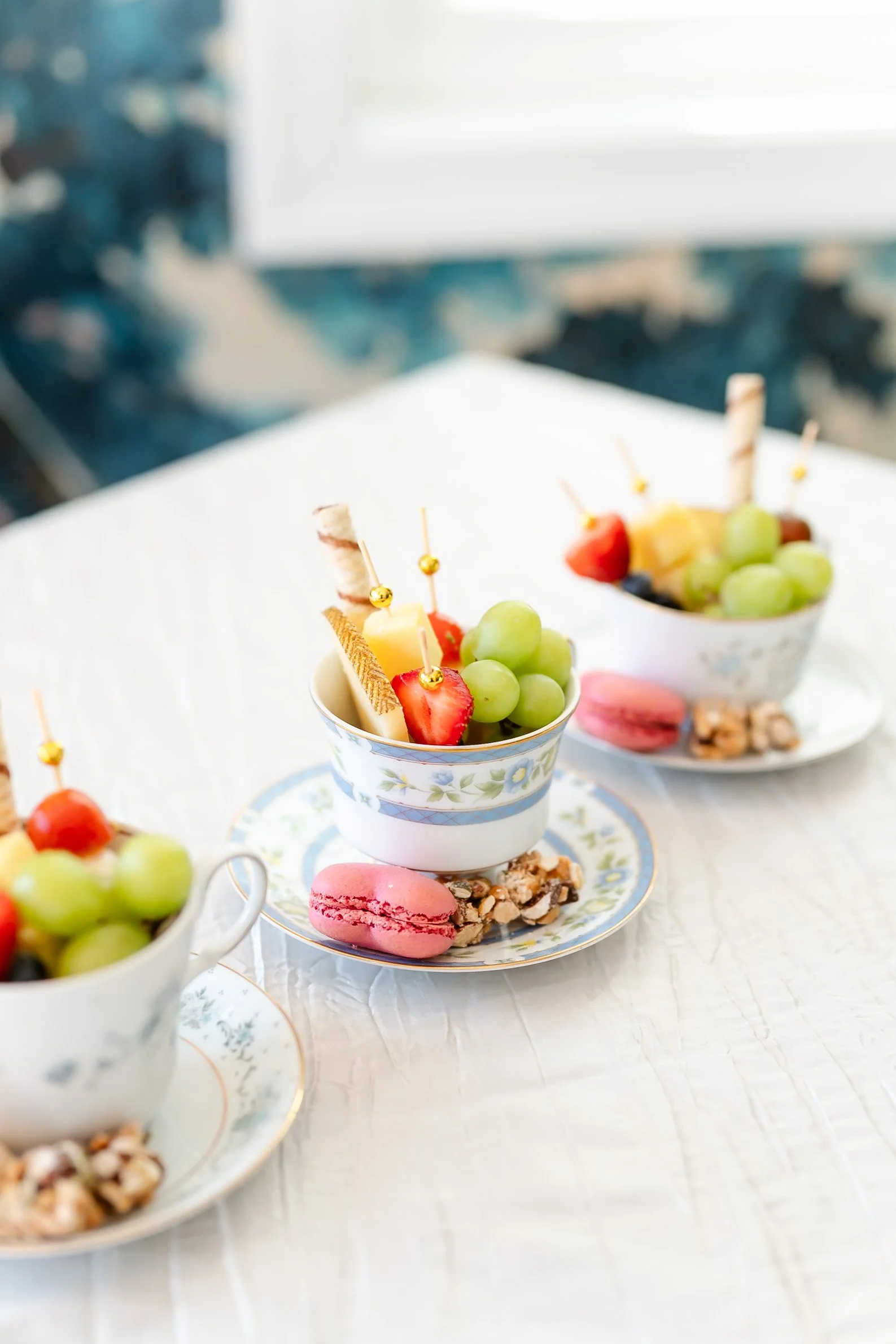 Charcuterie catering setup in indoor venue