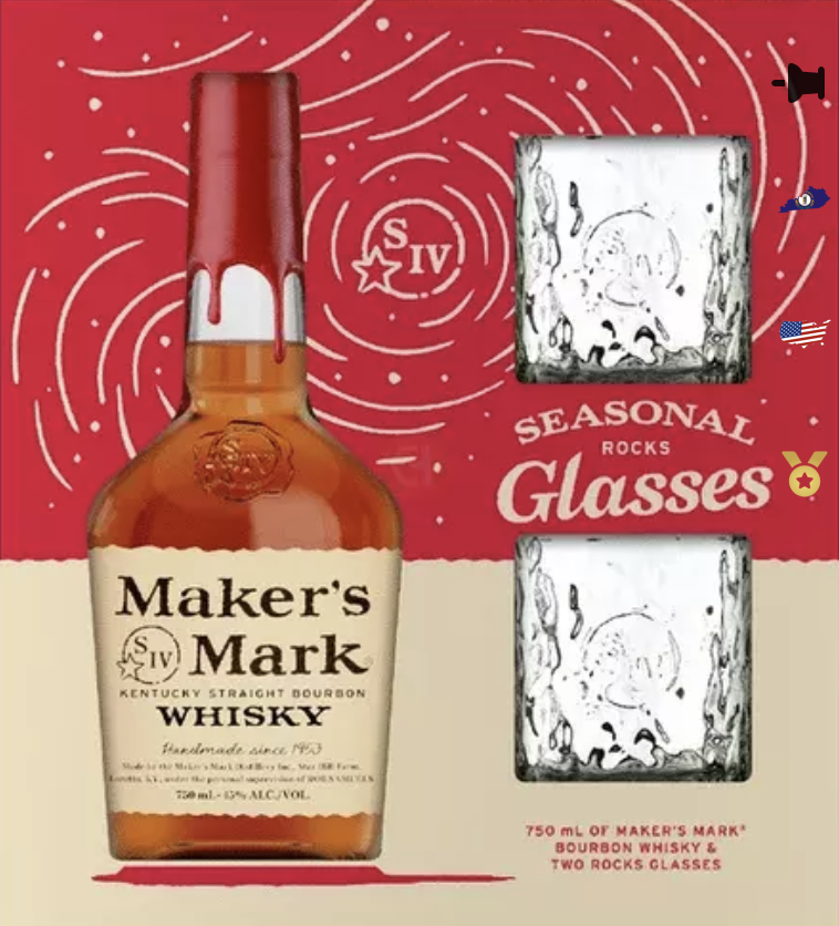 Makers Mark Bourbon Gift Set, estimated value $30