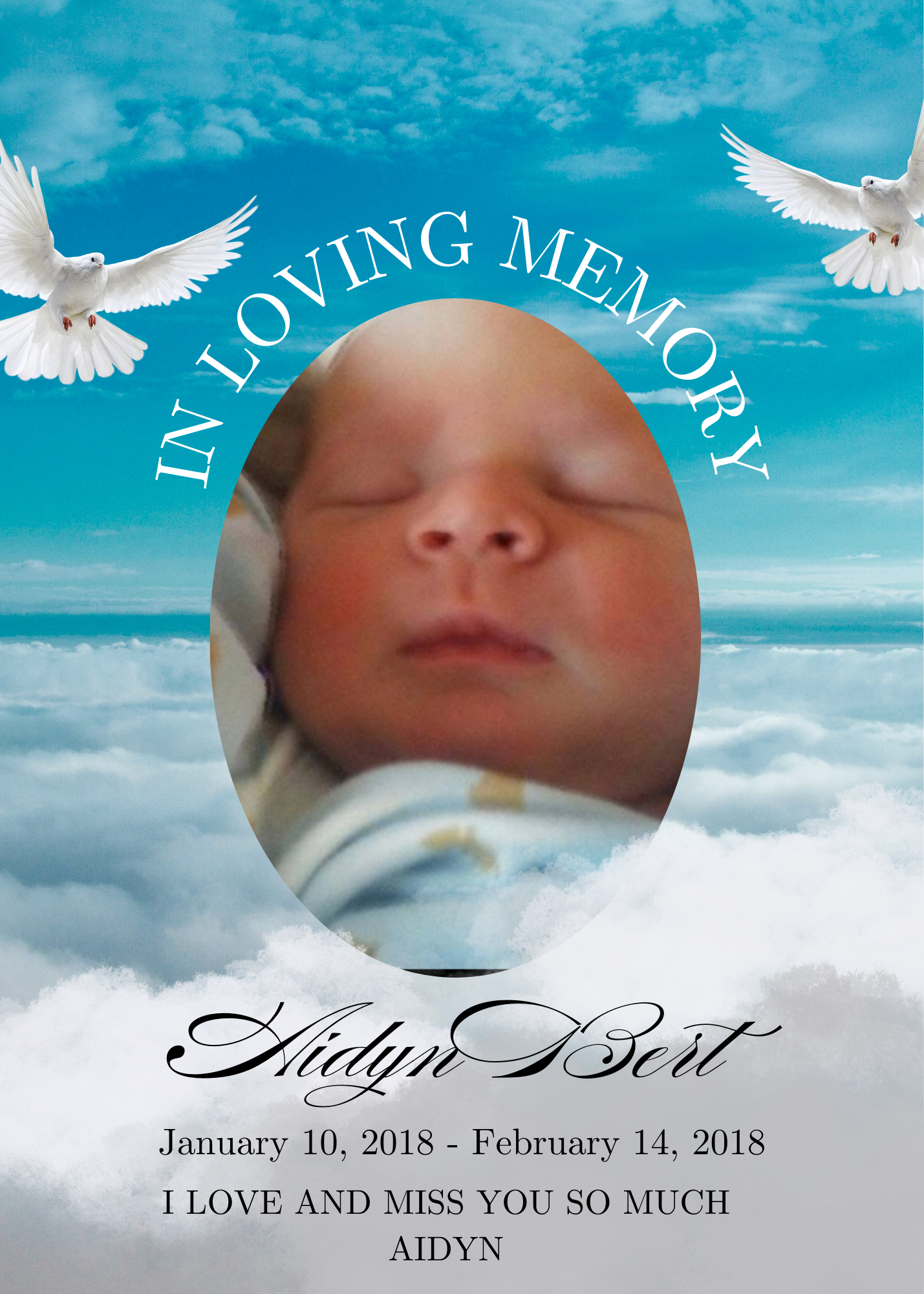 Blue Modern Obituary Funeral Invitation Portrait.png