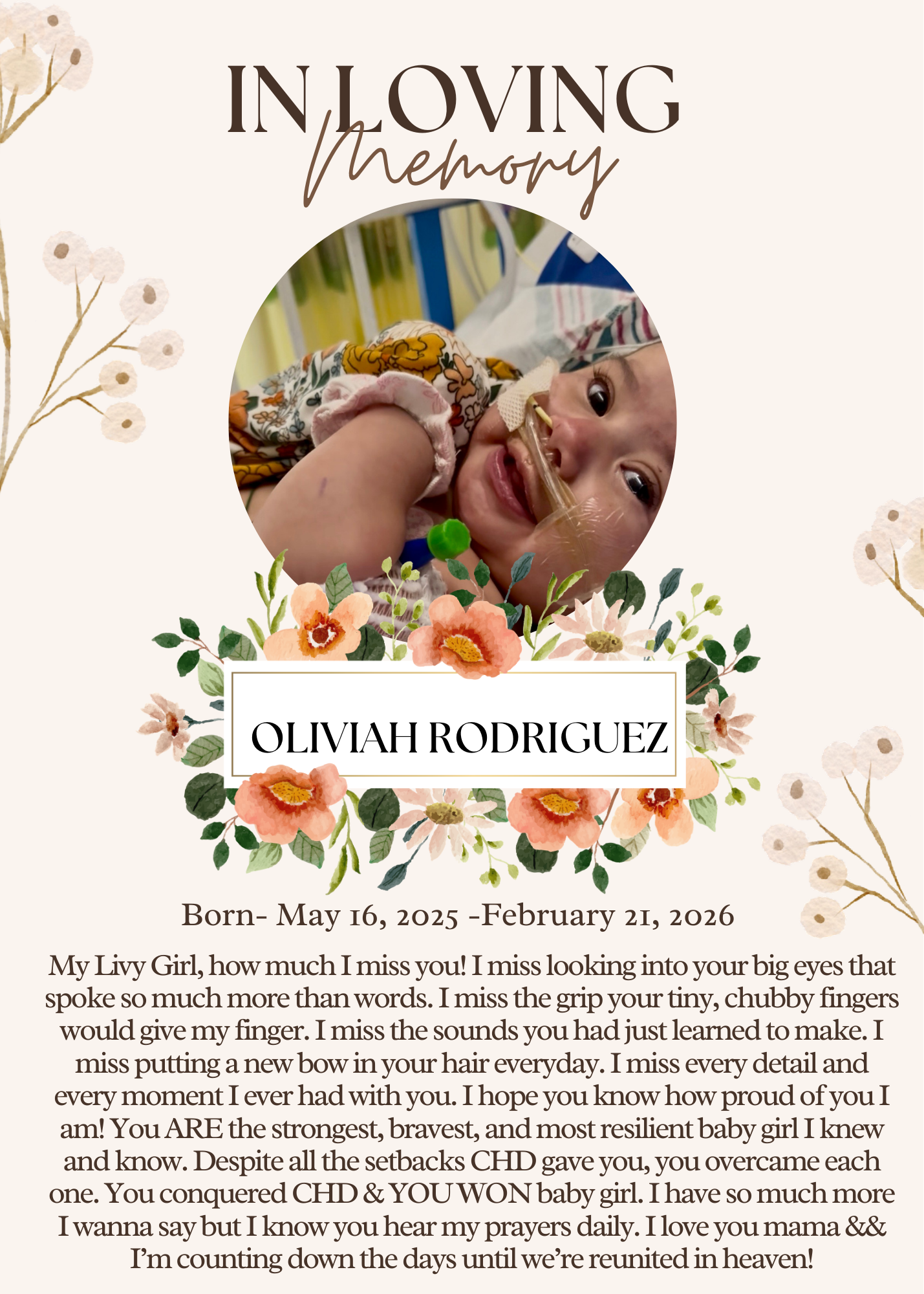 Brown Minimalist Obituary Funeral Portrait Invitation .png