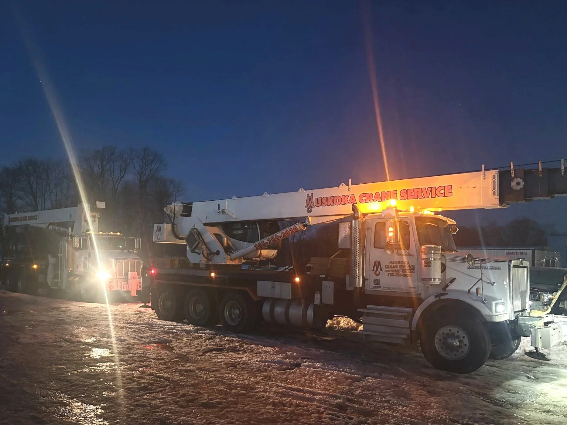 On the way to a craning job with our 26-ton boom truck