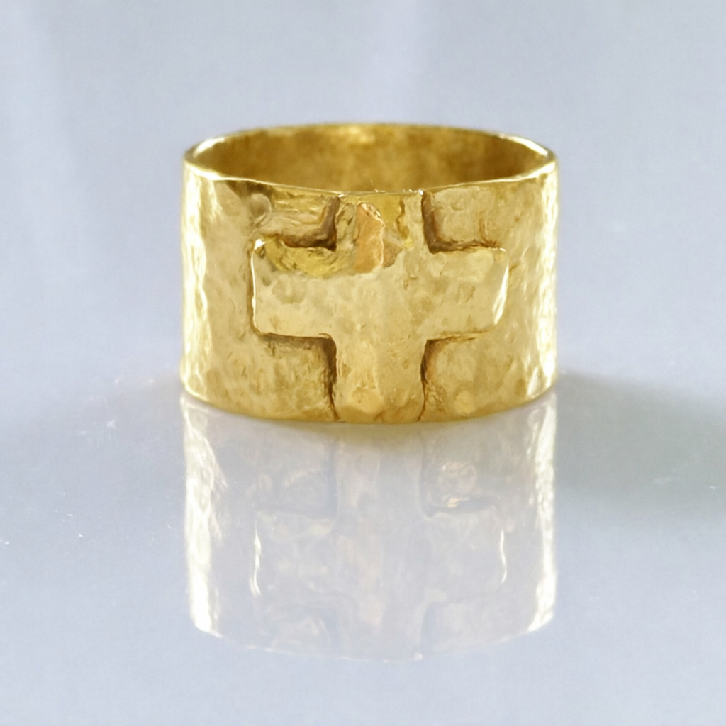 14k Gold Cross RIng