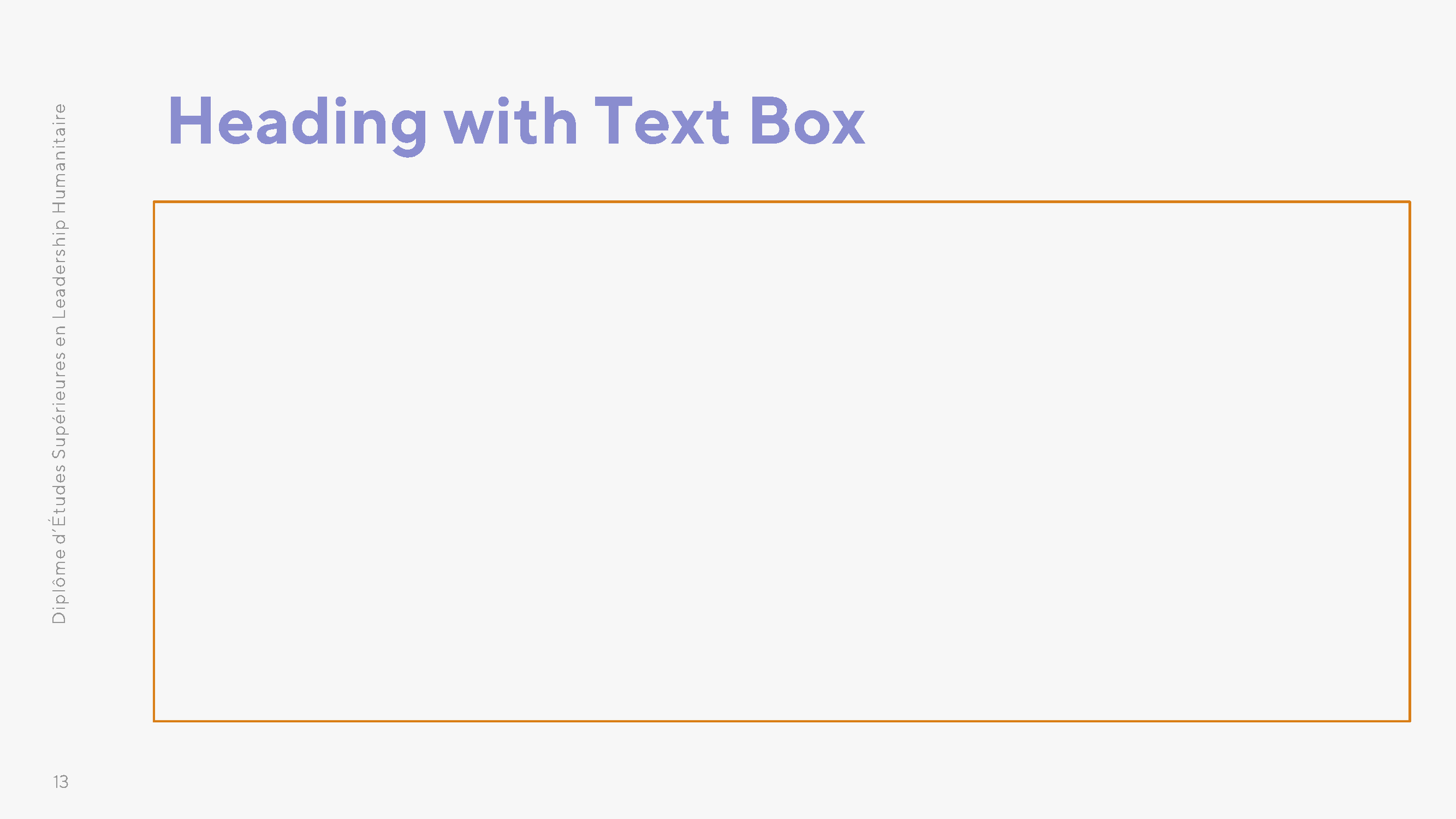 Heading with Text Box