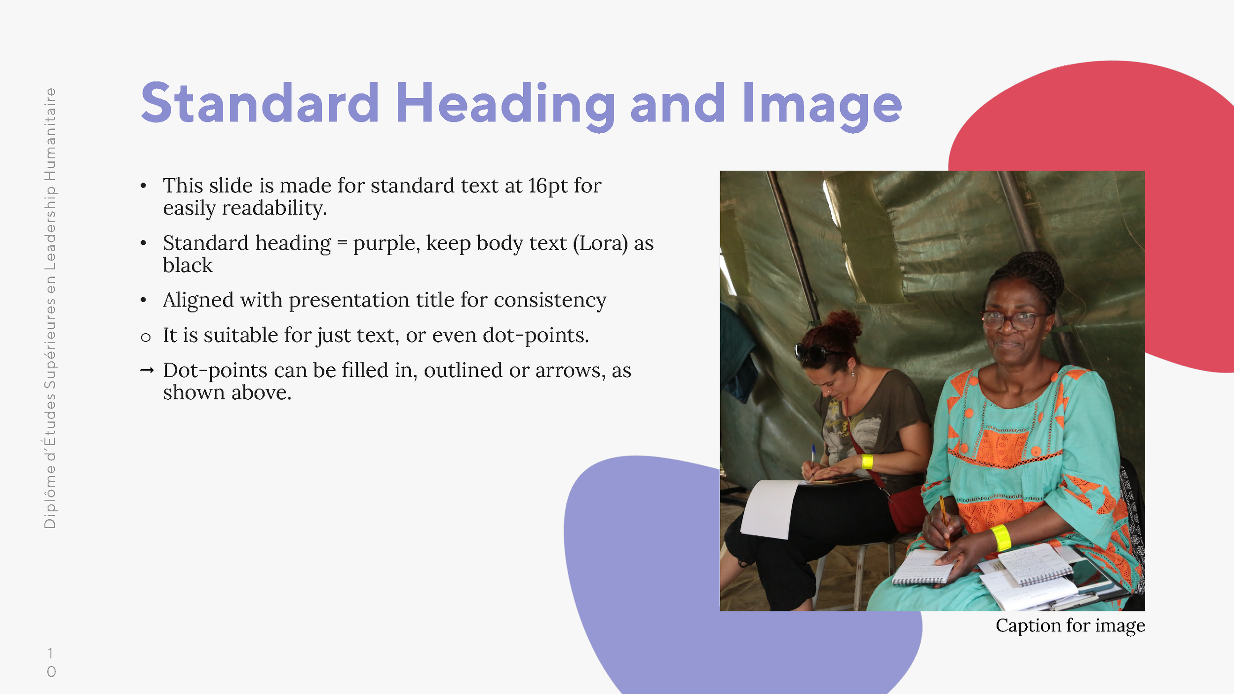 Heading and Image Page