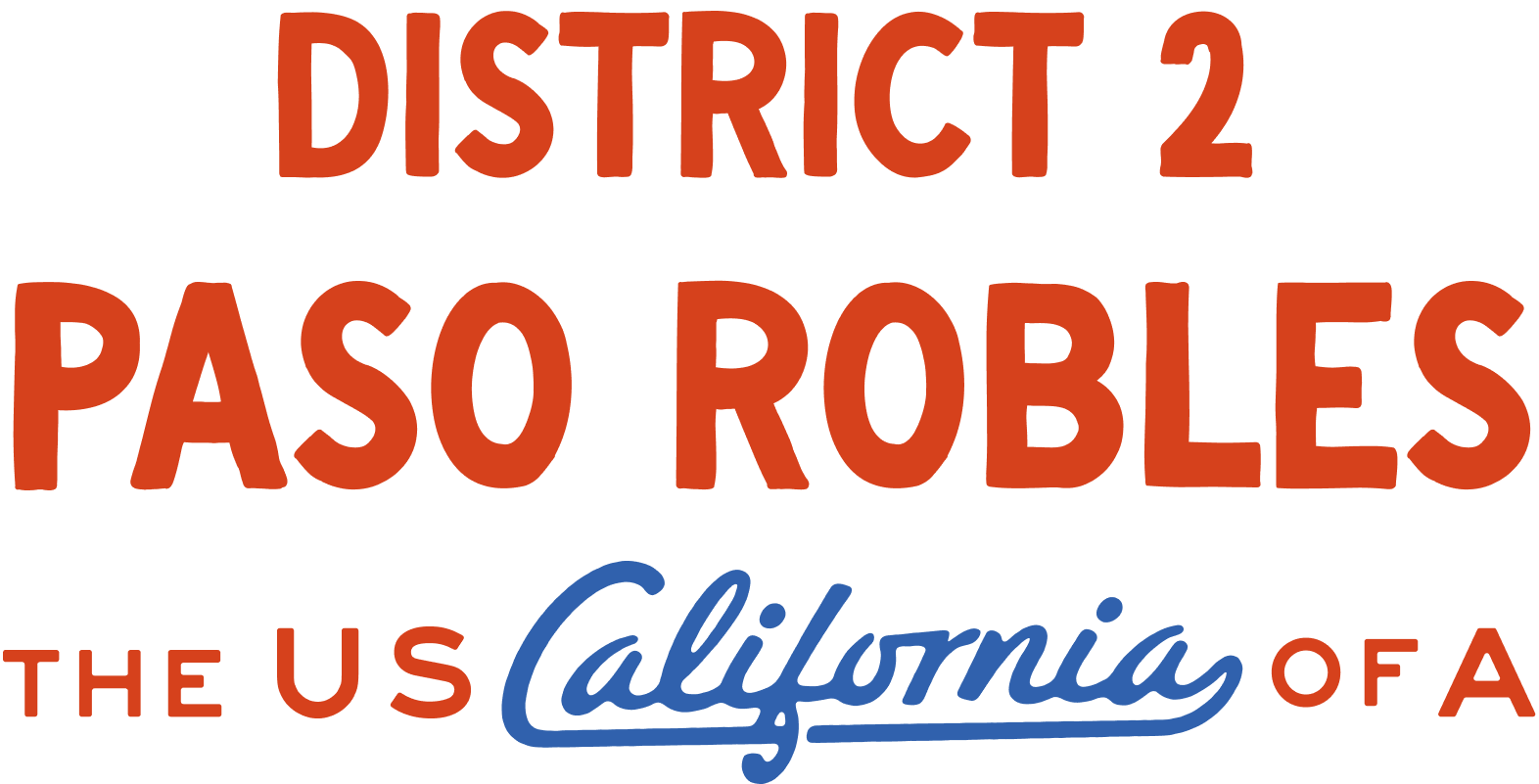 Map of California highlighting District 2 in Paso Robles, U.S.