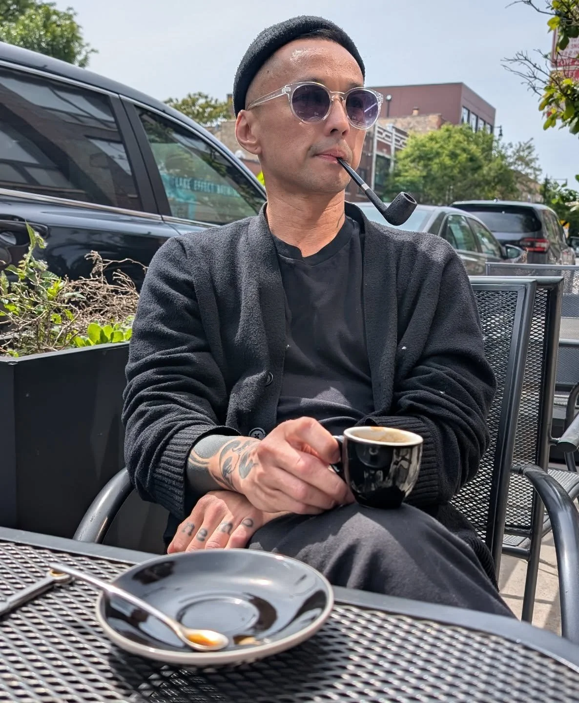 Coffee with Mikey.
